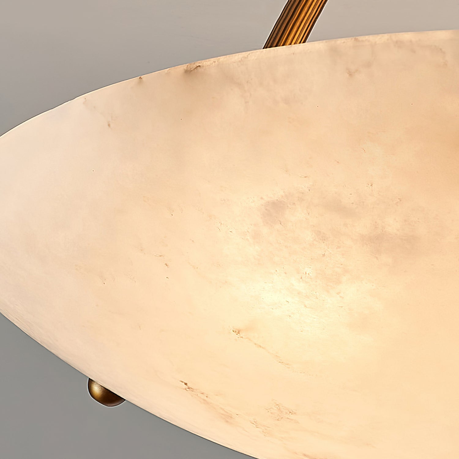 Alabaster Bowl Ceiling Light Fixture - Modern Handcrafted Stone Pendant Lamp for Dining Room, Living Room & Bedroom Lighting