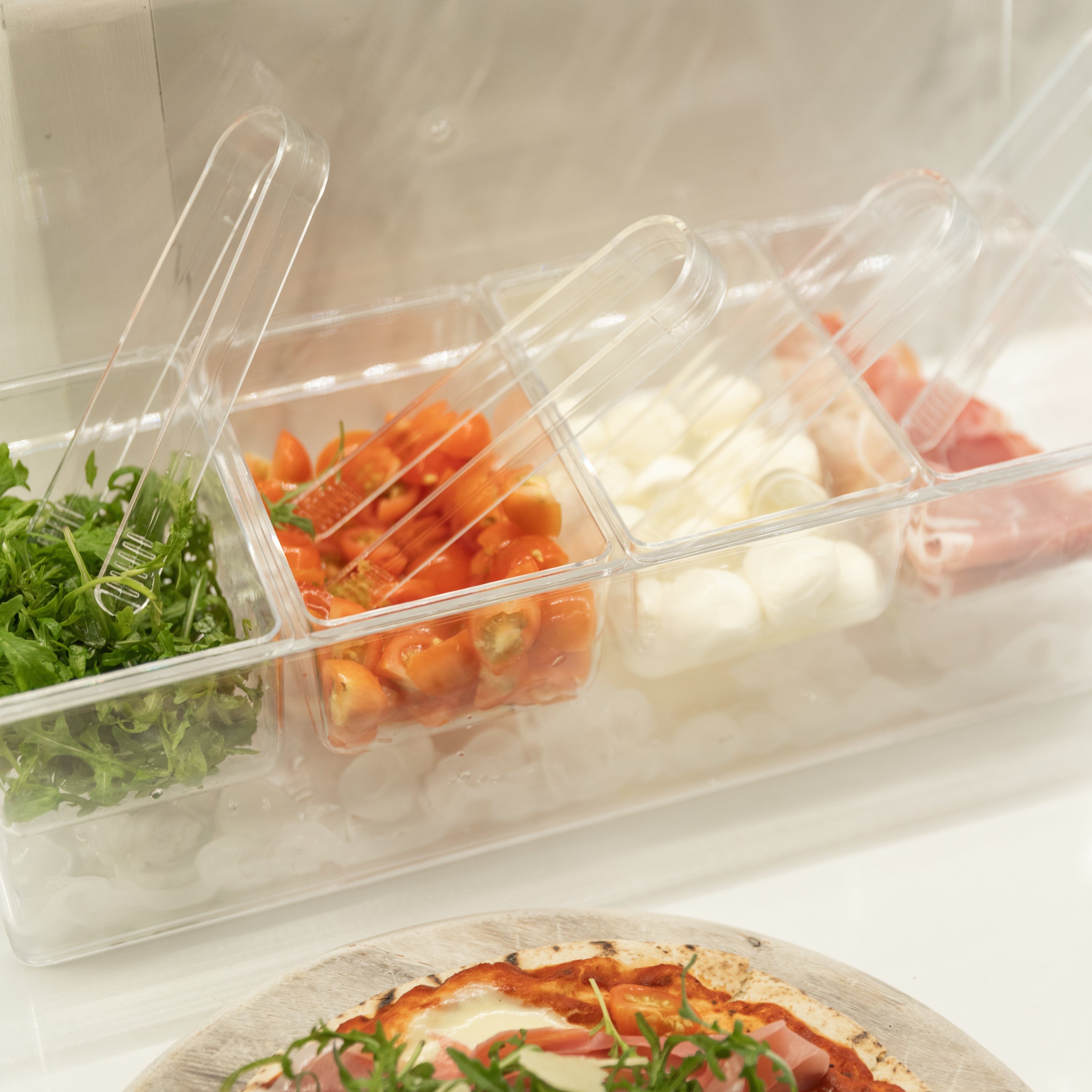 Stainless Steel Condiment Serving Container with 4 Removable Inserts & Tongs - Perfect for Parties, BBQs, and Buffet Style Dining