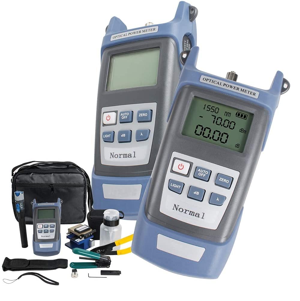 Professional FTTH Fiber Optic Tool Kit - FC-6S Cleaver, Optical Power Meter, Visual Fault Locator (1mw), Cable Cutter & Stripper for 5km Fiber Installation | Complete Solution for Home & Business Fiber Optic Network Setup