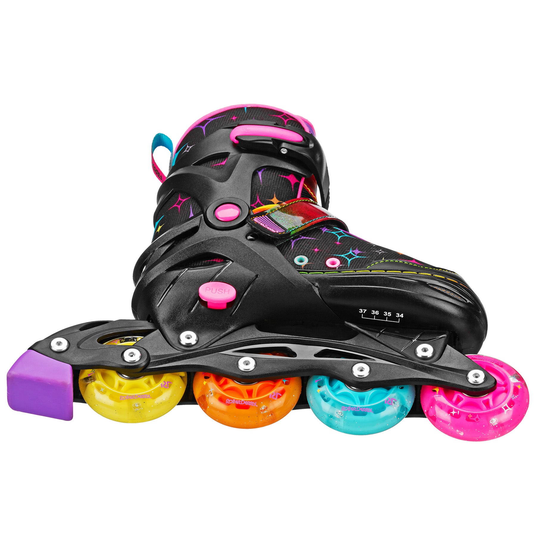 Stryde Adjustable Light-Up Inline Skates for Girls - Perfect for Outdoor Fun, Birthday Gifts & Roller Skating Rinks