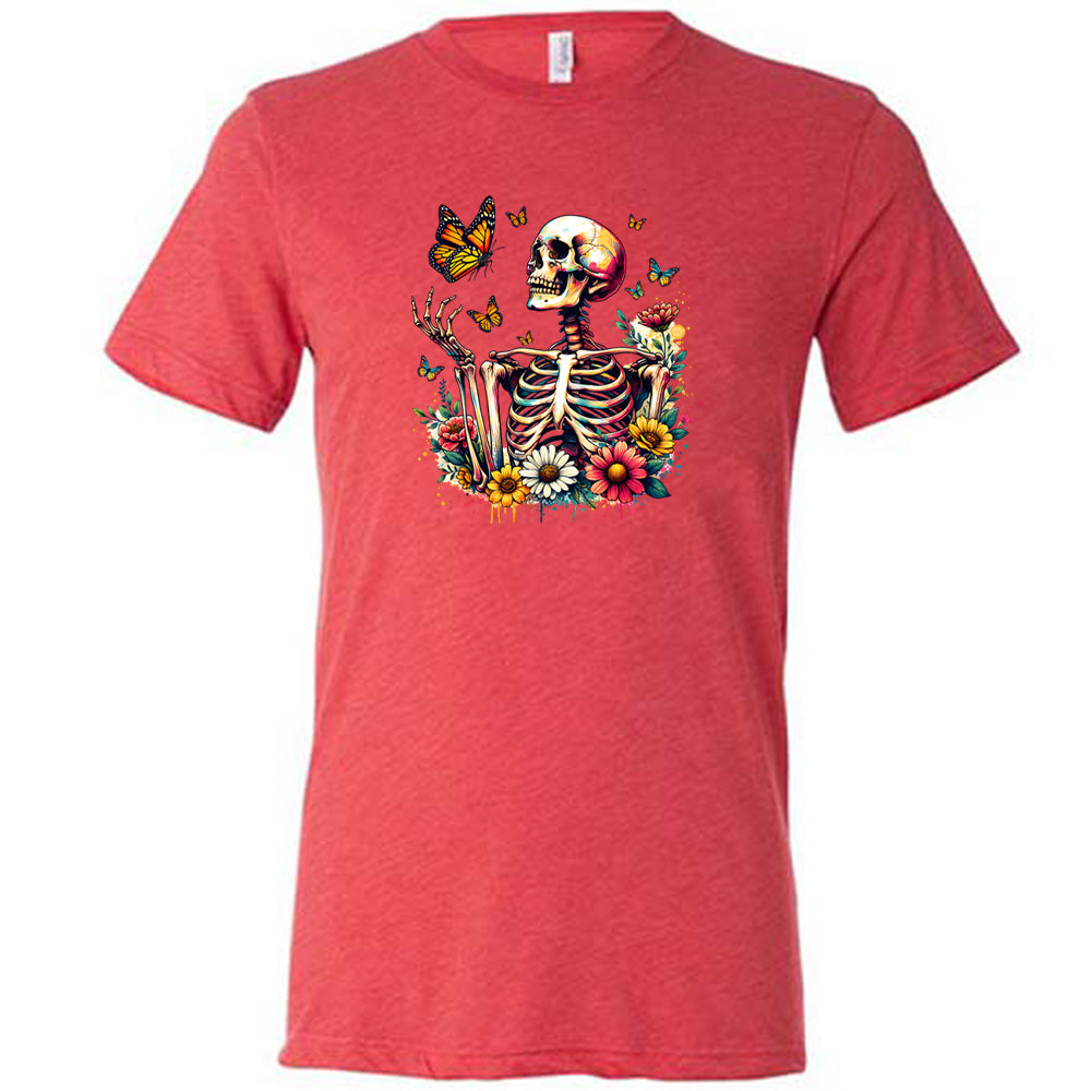 Skeleton Butterflies Graphic T-Shirt for Men & Women | Gothic Unisex Tee for Casual Wear, Halloween, and Alternative Fashion