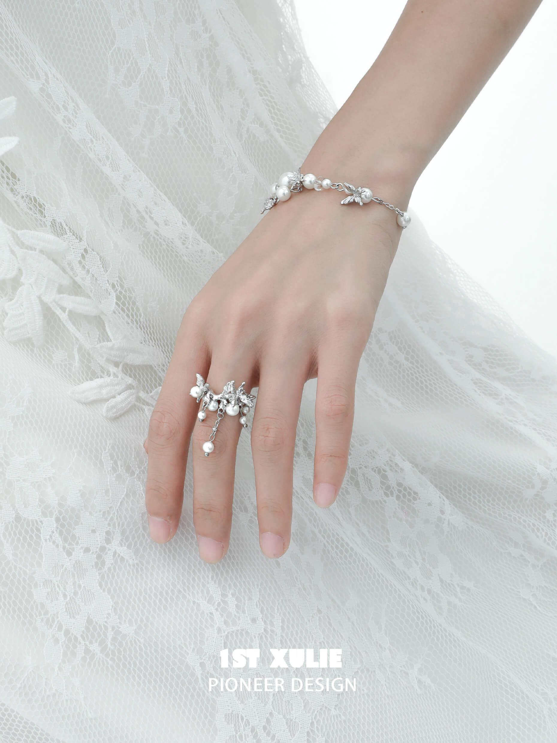 Whiterfly S925 Sterling Silver Butterfly Tassel Rings for Women - Elegant Dainty Stackable Jewelry - Perfect for Everyday Wear, Date Night & Gift Giving