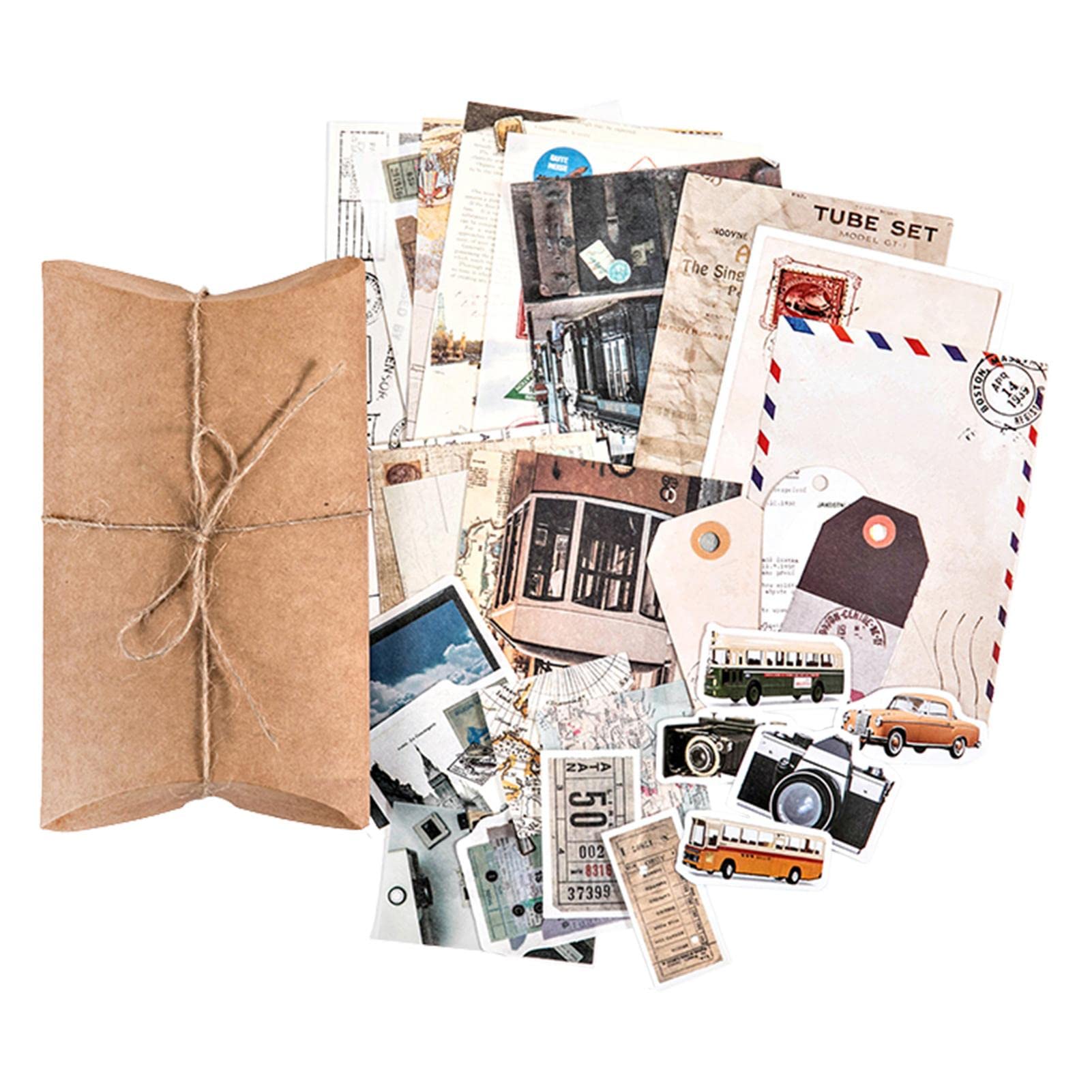 Vintage Stickers Paper Pack - Retro Scrapbooking Supplies for DIY Crafts, Journals, Planners & Albums | Perfect for Scrapbooking, Bullet Journaling, Card Making & Gift Wrapping
