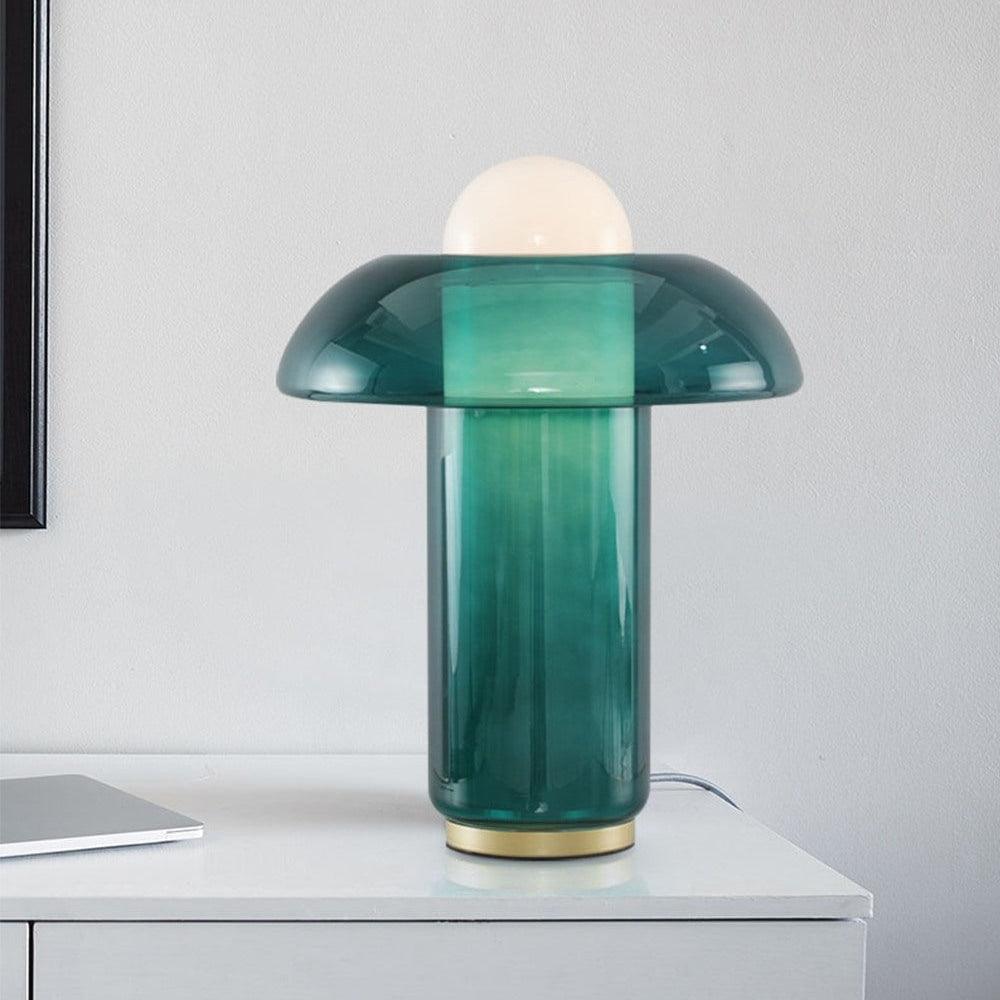 Modern Glass Mushroom Table Lamp - Elegant Bedside & Living Room Decor for Cozy Ambiance