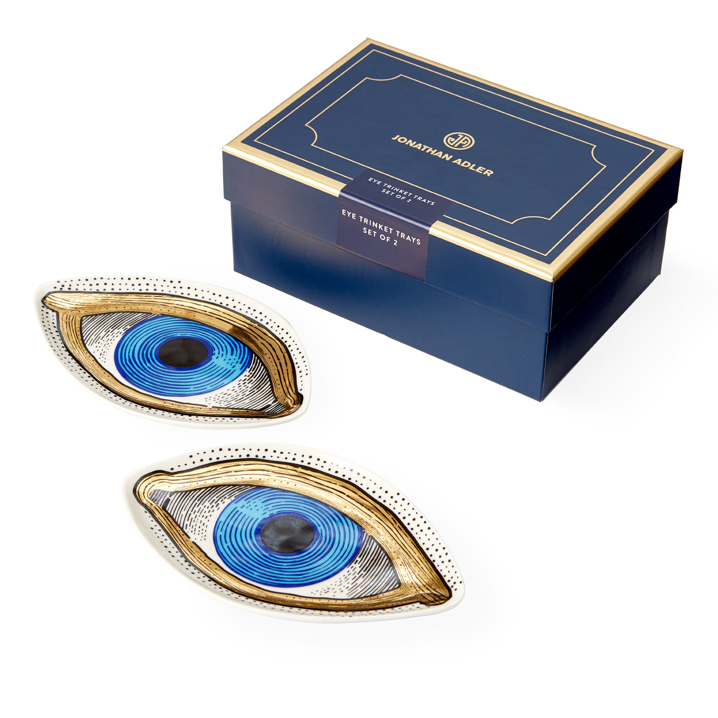 Elegant Eye Trinket Tray Set - Decorative Jewelry Organizer for Rings, Earrings & Small Accessories - Perfect for Vanity, Dresser & Bathroom Decor