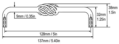 5 Pack Satin Nickel Birdcage Cabinet Pulls - 5