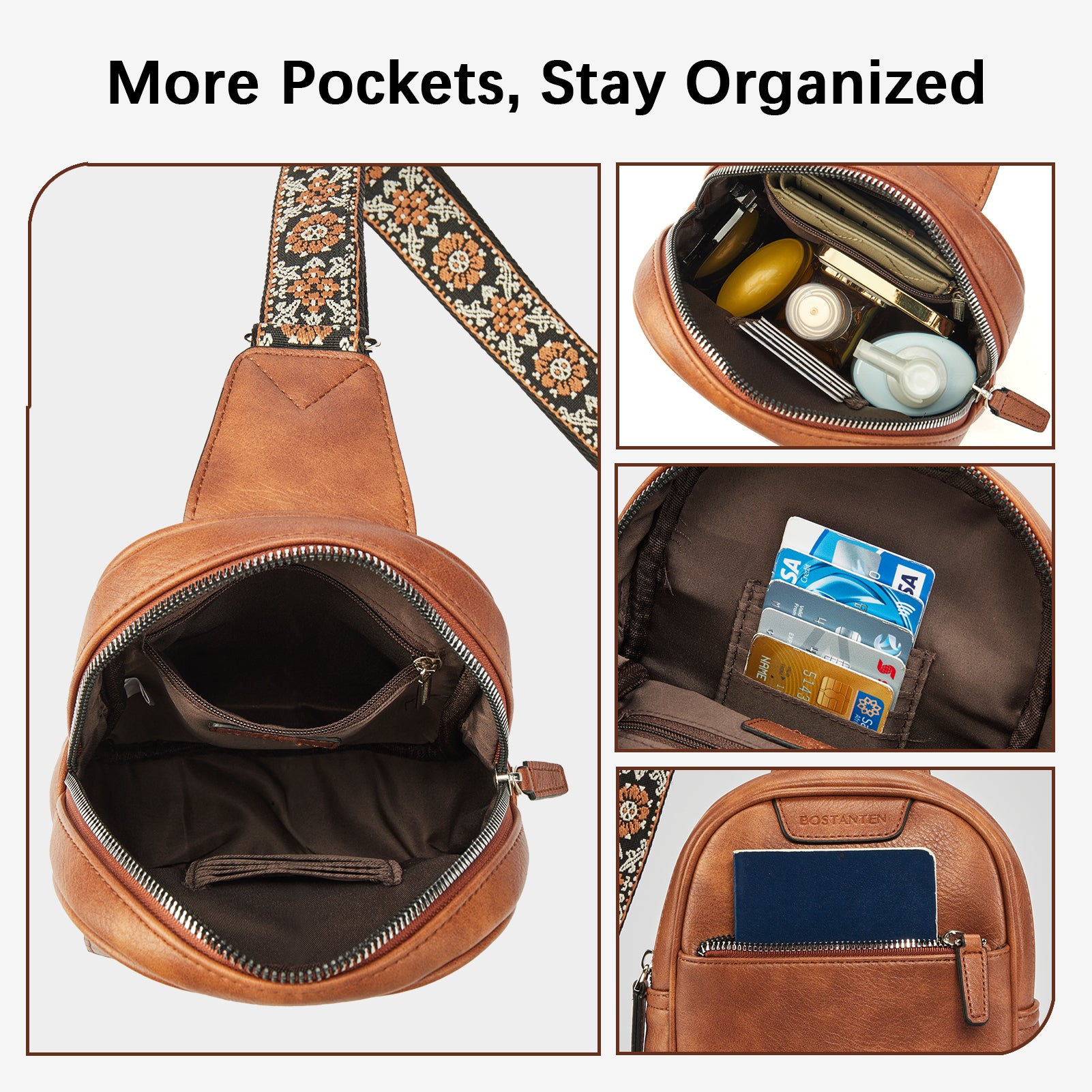 Stylish Aurora Anti-Theft Bohemian Crossbody Bag for Women - Secure & Fashionable Shoulder Strap Purse - Perfect for Travel, Shopping & Daily Use