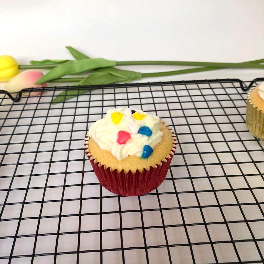 Bright Red Foil Cupcake Liners - Standard Size Baking Cups for Parties, Weddings & Events (120 Count) - Perfect for Birthday Cakes, Baby Showers & Holiday Desserts