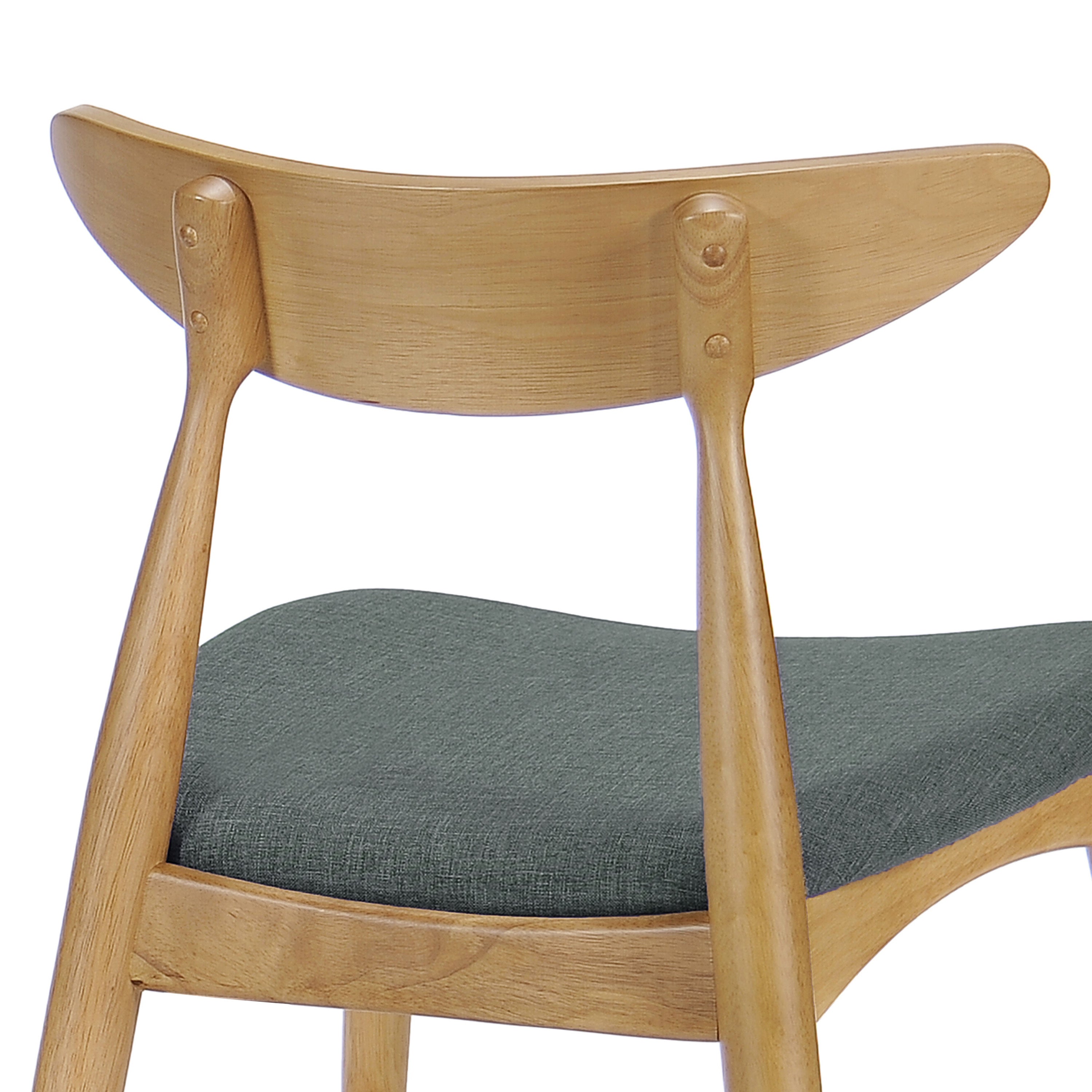 Modern Accent Chairs Set of 2 - Mid Century Style Upholstered Armchairs for Living Room, Bedroom & Office - Comfortable Lounge Chairs with Wooden Legs for Home Decor & Guest Seating