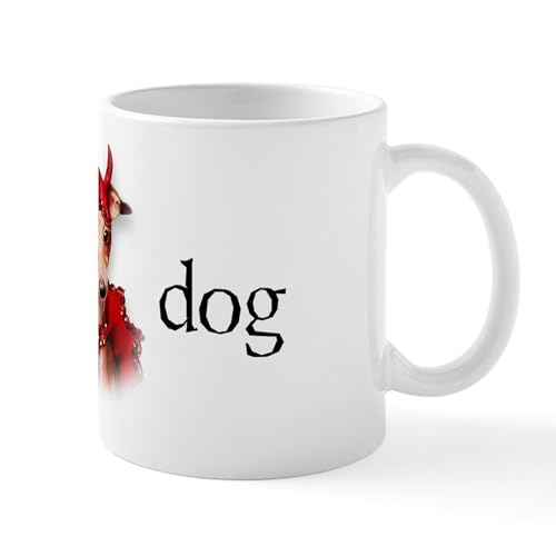 White - Italian Greyhound Devil Dog Mug