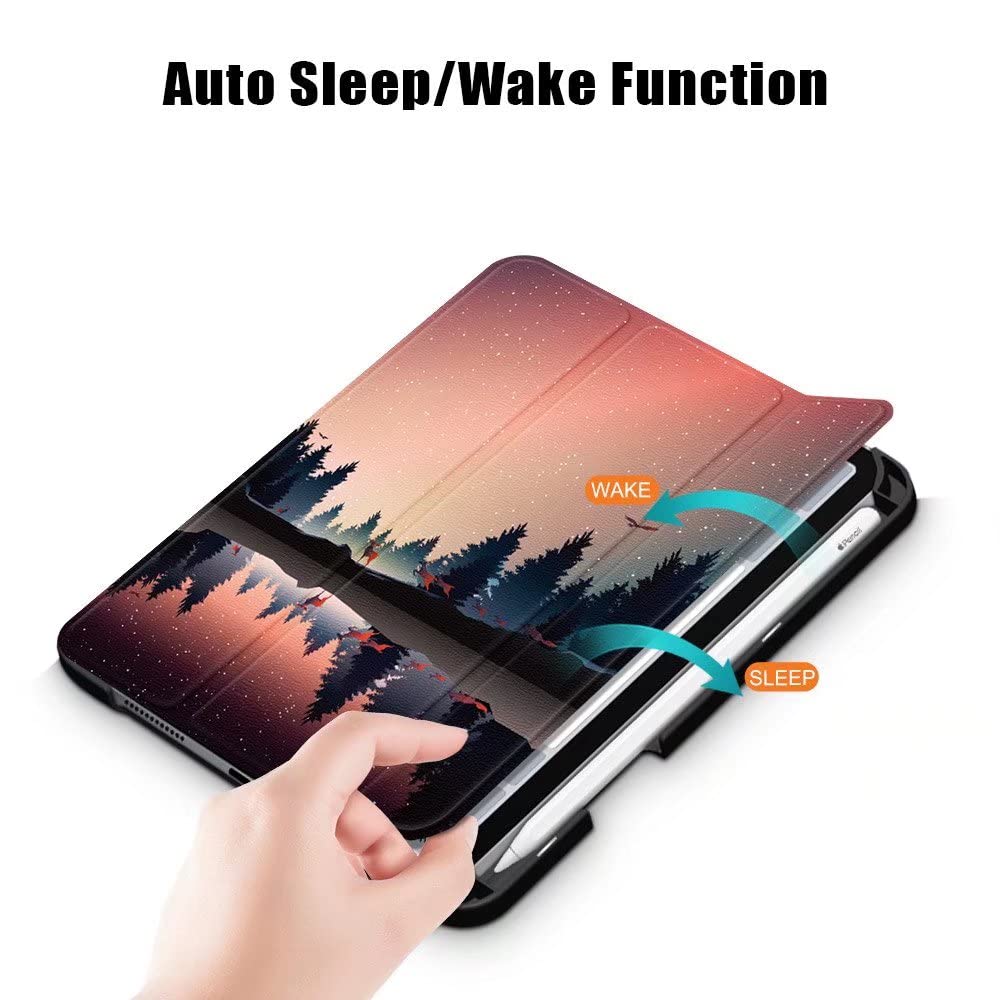 Premium Lightweight Tri-Fold Case for Apple iPad Mini 6 (2021 8.3-inch) - Auto Wake/Sleep, Pencil Holder & Adjustable Stand | Perfect for Work, Study & Travel (Forest Dusk)