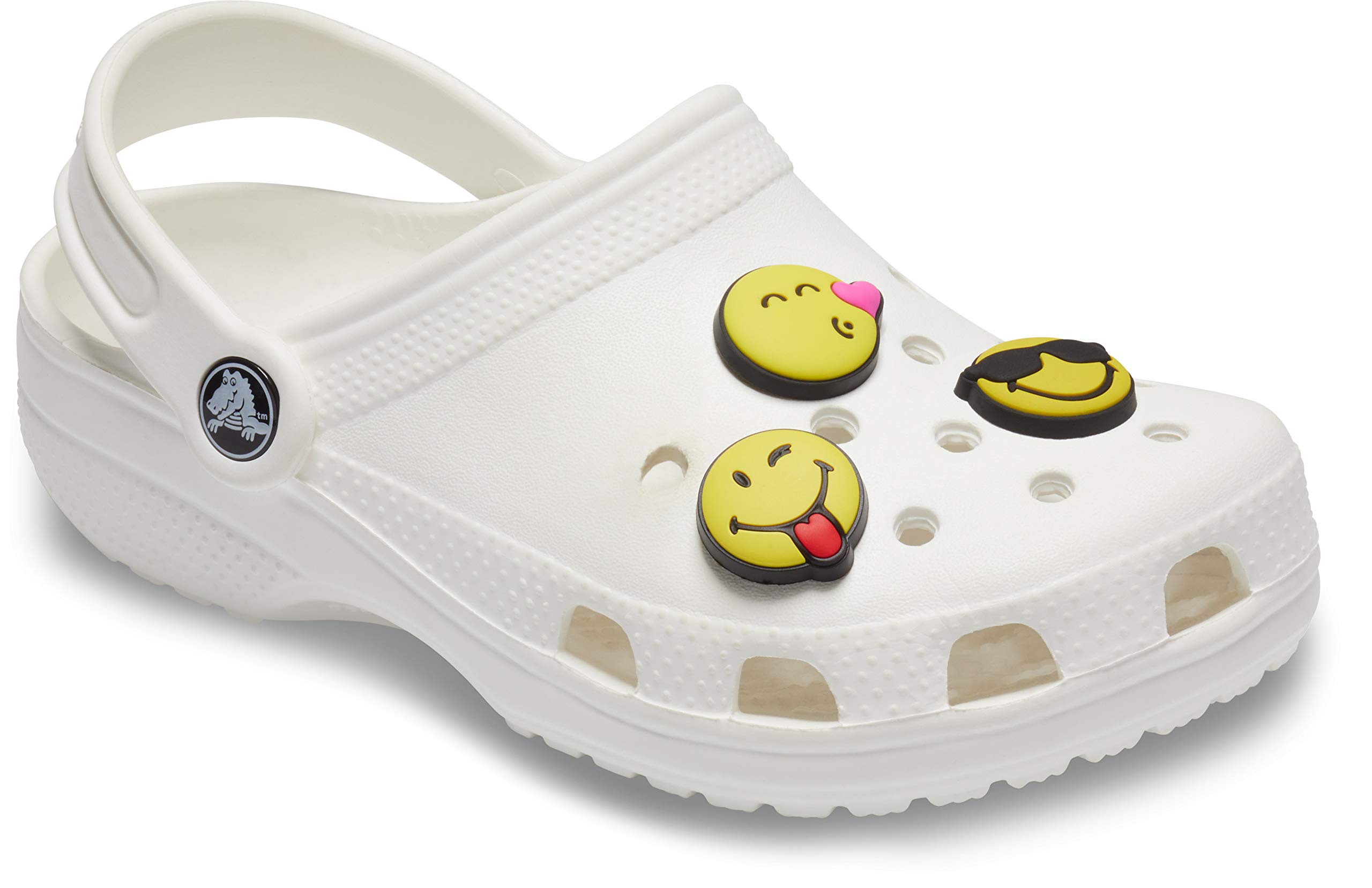 Crocs Classic Clog Shoes for Men & Women with 3-Pack Jibbitz Charms - Comfortable Slip-On Clogs for Casual Wear, Work, and Outdoor Activities