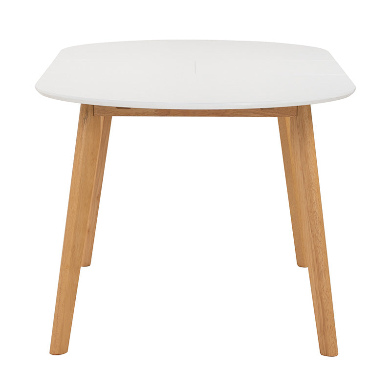 Extendable Dining Table 150-195cm | Werner Expandable Wooden Table | Natural & White Finish | Perfect for Small Spaces & Family Gatherings