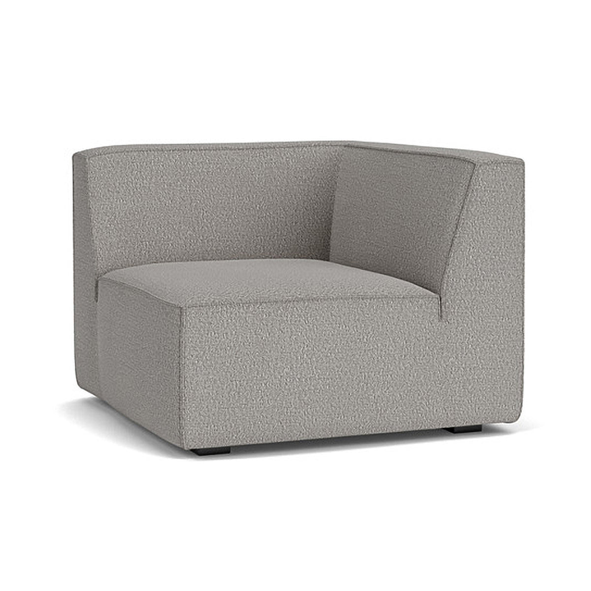 Dane Boucle 1-Seater Left Corner Modular Sofa - Modern Accent Chair for Small Spaces, Living Room, Apartment & Office - Soft Fabric Upholstery with Sturdy Frame