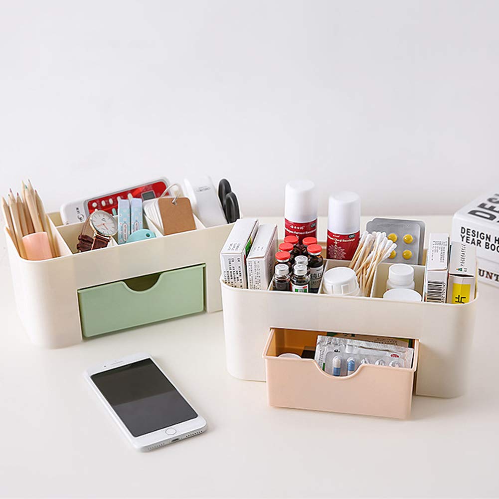 Plastic Makeup Organizer Box - Portable Jewelry & Nail Polish Storage Case for Necklaces, Earrings & Cosmetics | Perfect for Vanity, Bathroom Counter & Travel