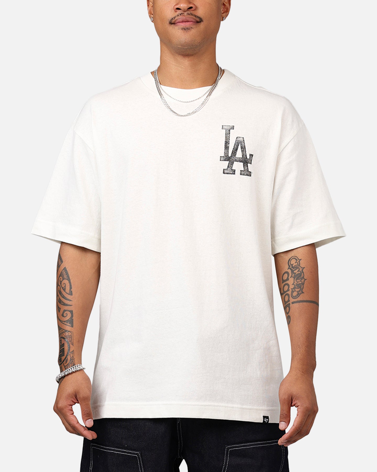 47 Brand Los Angeles Dodgers MLB Trophy Case Premium T-Shirt - Men's Baseball Fan Apparel - Soft Sandstone Cotton Tee - Perfect for Game Day & Casual Wear