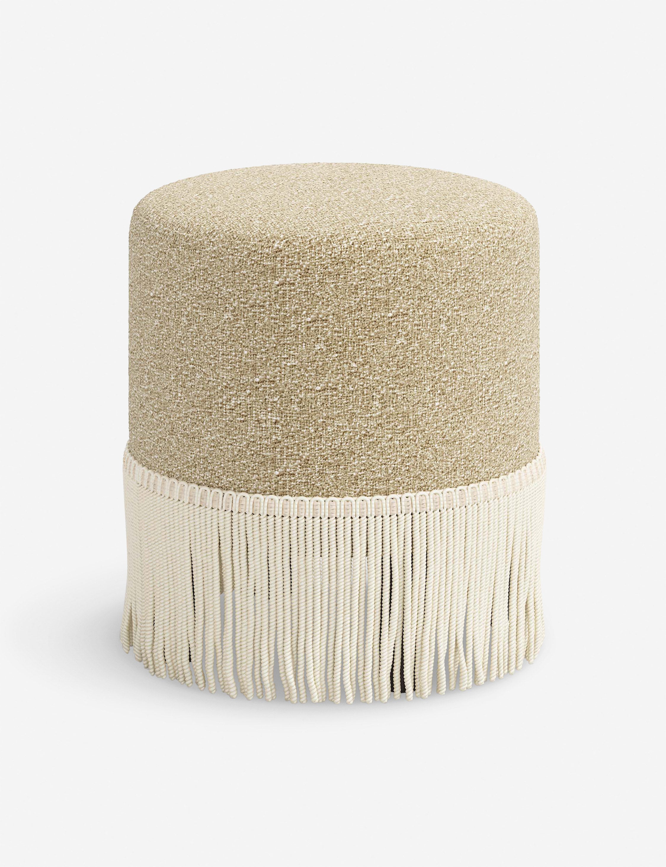 Alair Round Ottoman Stool - Modern Upholstered Footrest Pouf with Storage for Living Room, Bedroom & Nursery - Soft & Stylish Home Decor Accent