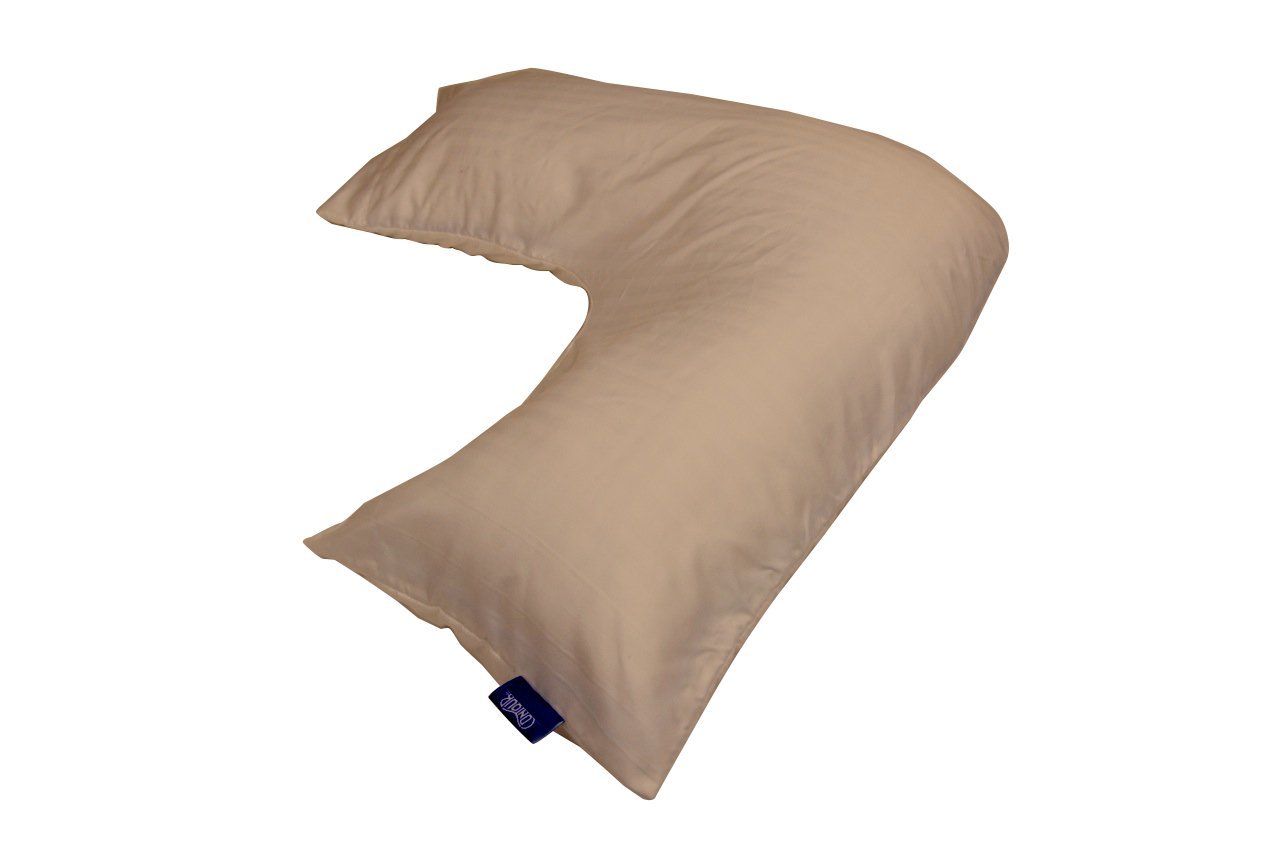Contour Products L-Shaped Body Pillow Case - Soft Beige Cover for Side Sleepers & Pregnancy Support - Fits Contour L-Shaped Pillow Perfectly - Machine Washable for Easy Care