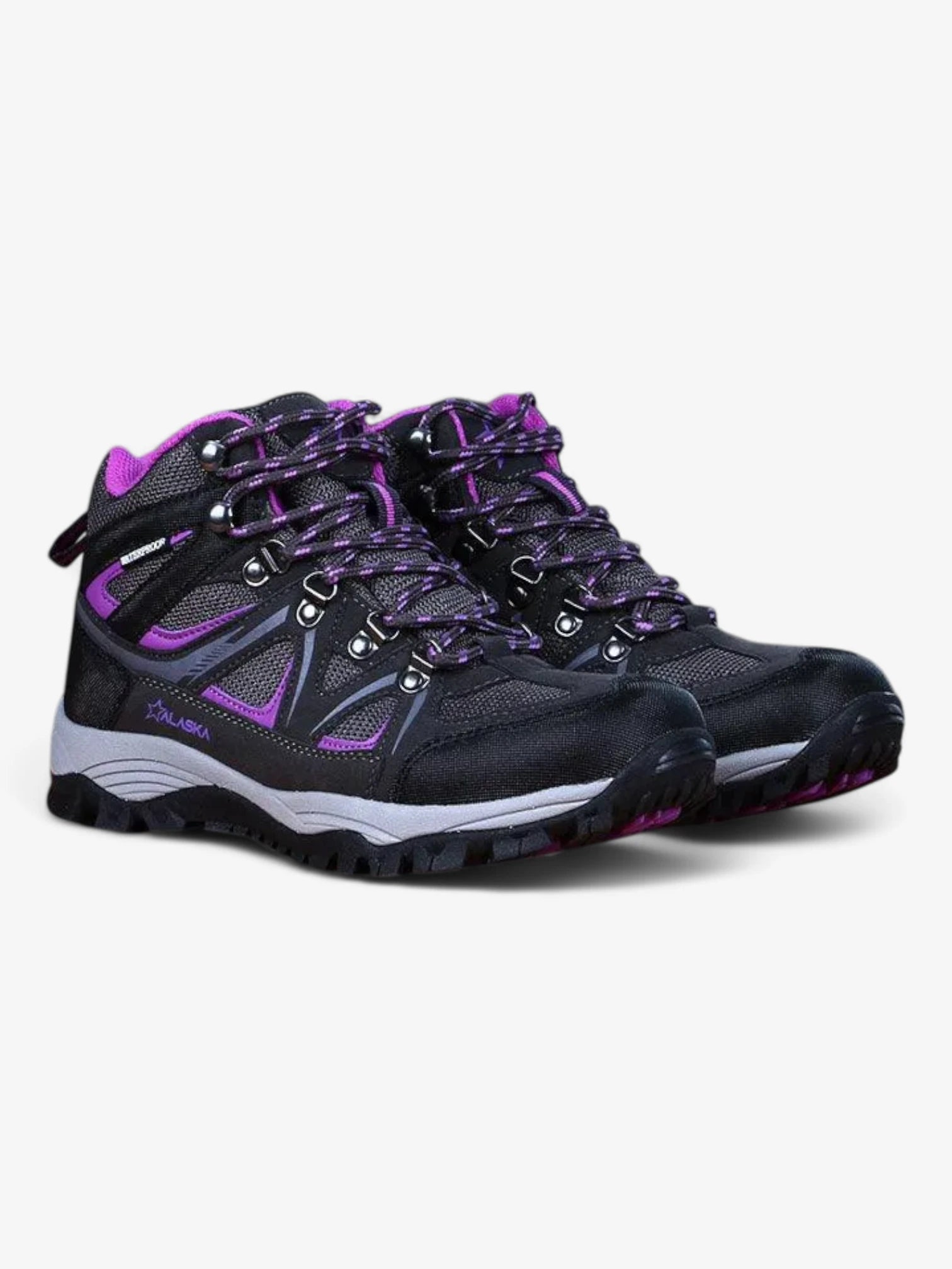 Waterproof Alaska Jade Hiking Boots for Women - Gray Violet Trekking Shoes for Outdoor Adventures & Mountain Climbing