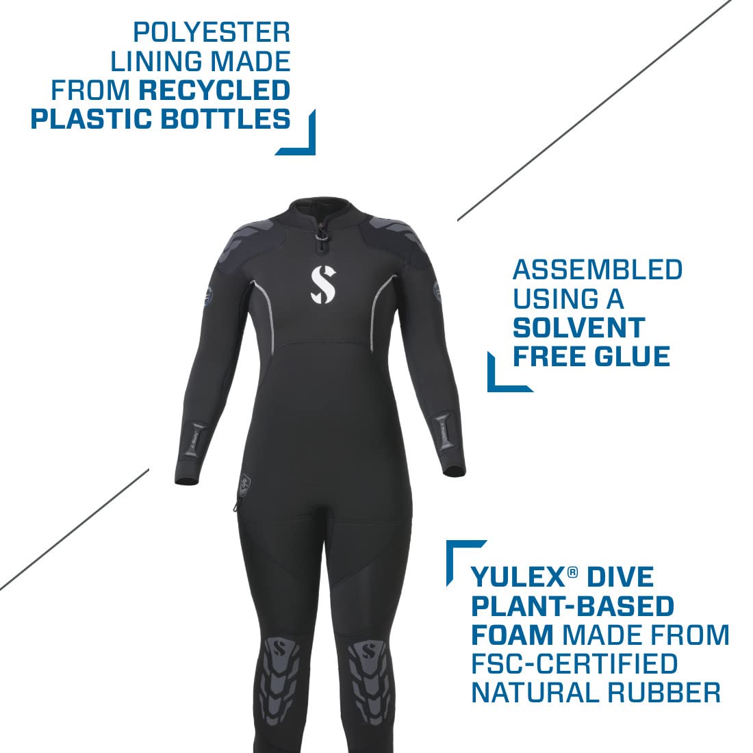 SCUBAPRO Everflex Yulex 5/4mm Women's Wetsuit - Premium Diving Suit for Warm Water Snorkeling & Scuba Diving