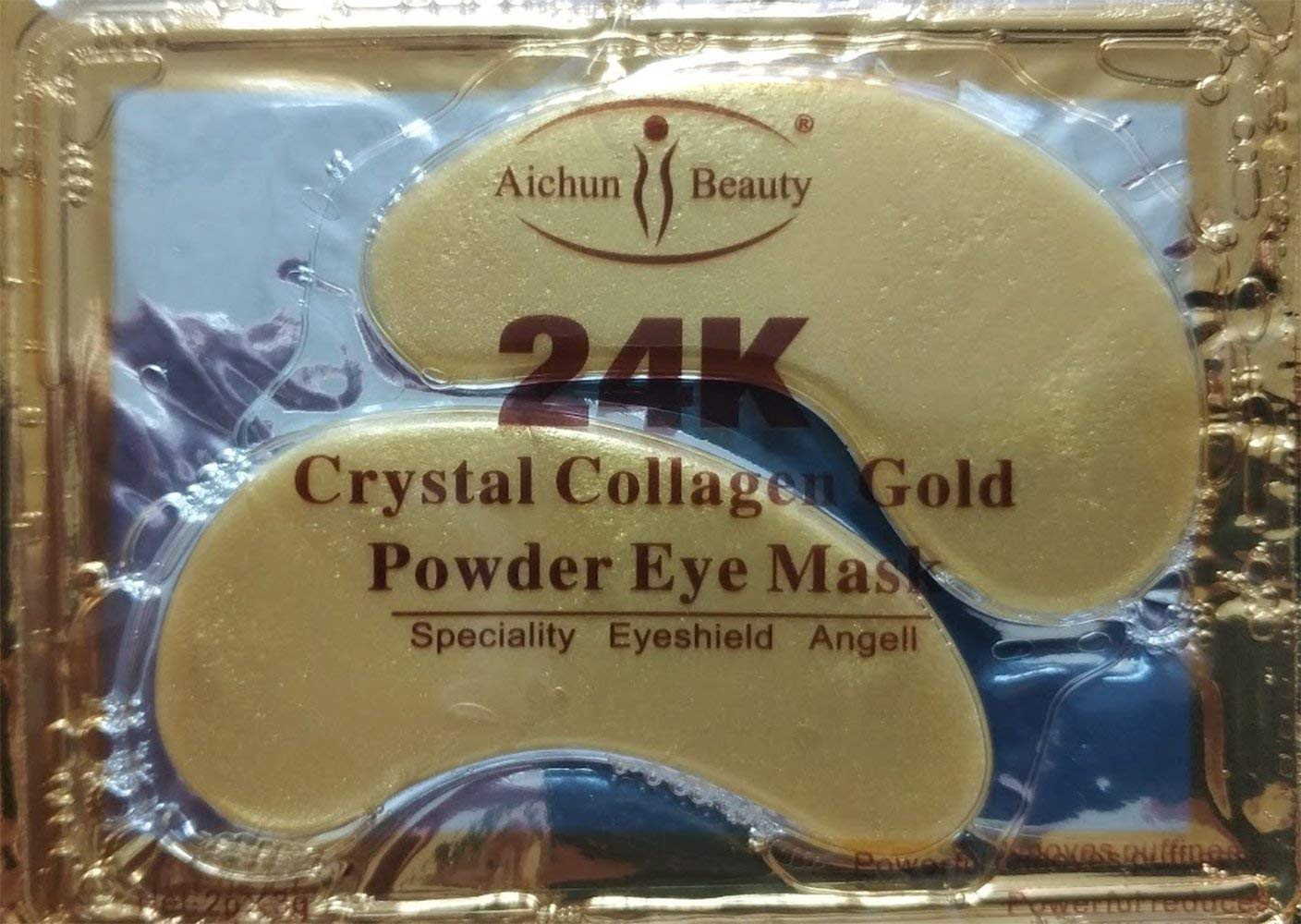 50 Pairs 24K Gold Eye Mask with Collagen & Crystal Gel - Anti-Aging, Moisturizing, Reduces Dark Circles, Puffiness & Wrinkles - Natural Eye Pads for Spa, Night Care & Travel Skincare Routine