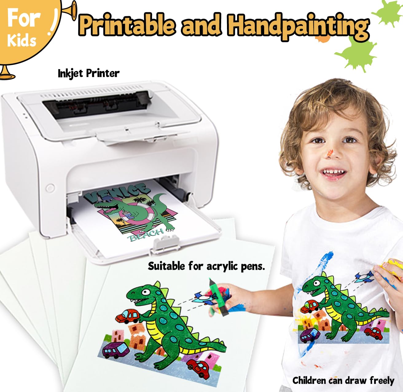 TransOurDream No Heat Transfer Paper & Temporary Tattoo Paper (10 Sheets, 8.5x11
