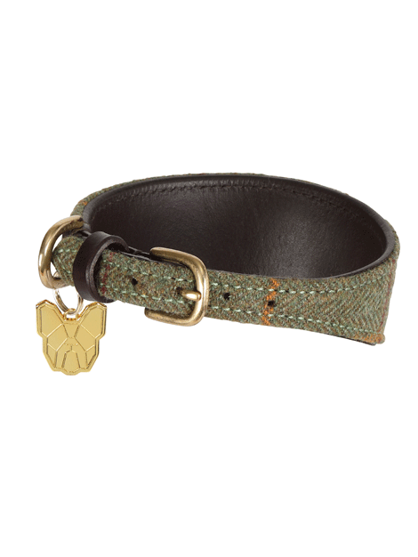 Digby & Fox Tweed Greyhound Dog Collar - Stylish & Durable Adjustable Neckband for Sighthounds - Perfect for Walks, Training & Fashion Accessories