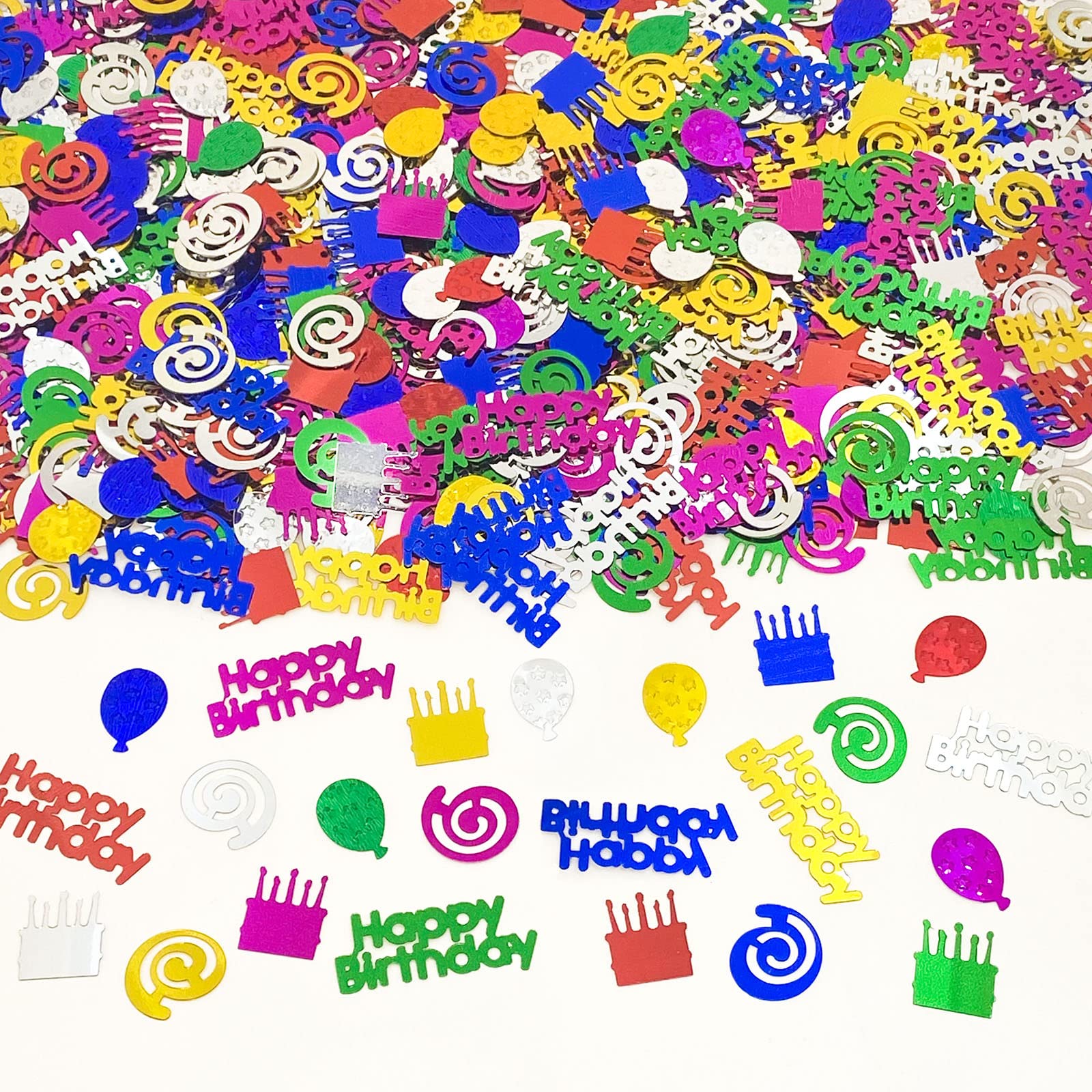 1200pcs Multicolor Birthday Confetti for Party Decorations - Perfect for Birthday Celebrations, Baby Showers & Wedding Decor