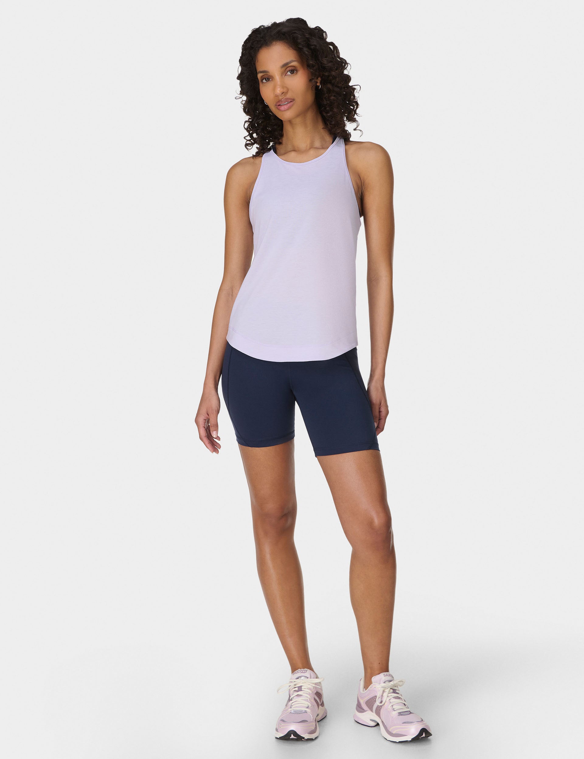Breathe Easy Running Vest for Women - Lightweight Heather Purple Reflective Workout Top for Jogging & Fitness - Perfect for Outdoor Running, Gym, and Marathon Training