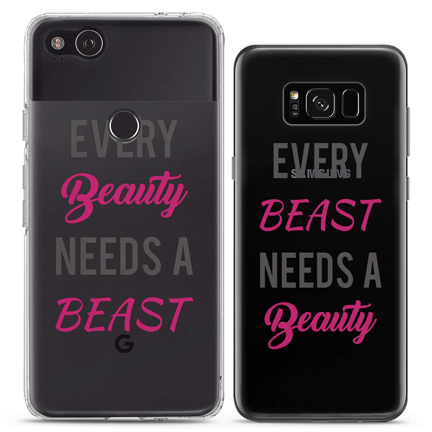 Matching Couple Phone Cases for iPhone 16/15/14/13/12/11 Pro Max/Mini/Xs/X/6s/8 Plus/7/Xr/10/SE/5 - Cute Silicone Covers with Love Quotes - Perfect Anniversary Gift for Boyfriend & Girlfriend Couples - Funny & Romantic Relationship Accessories for Everyday Use