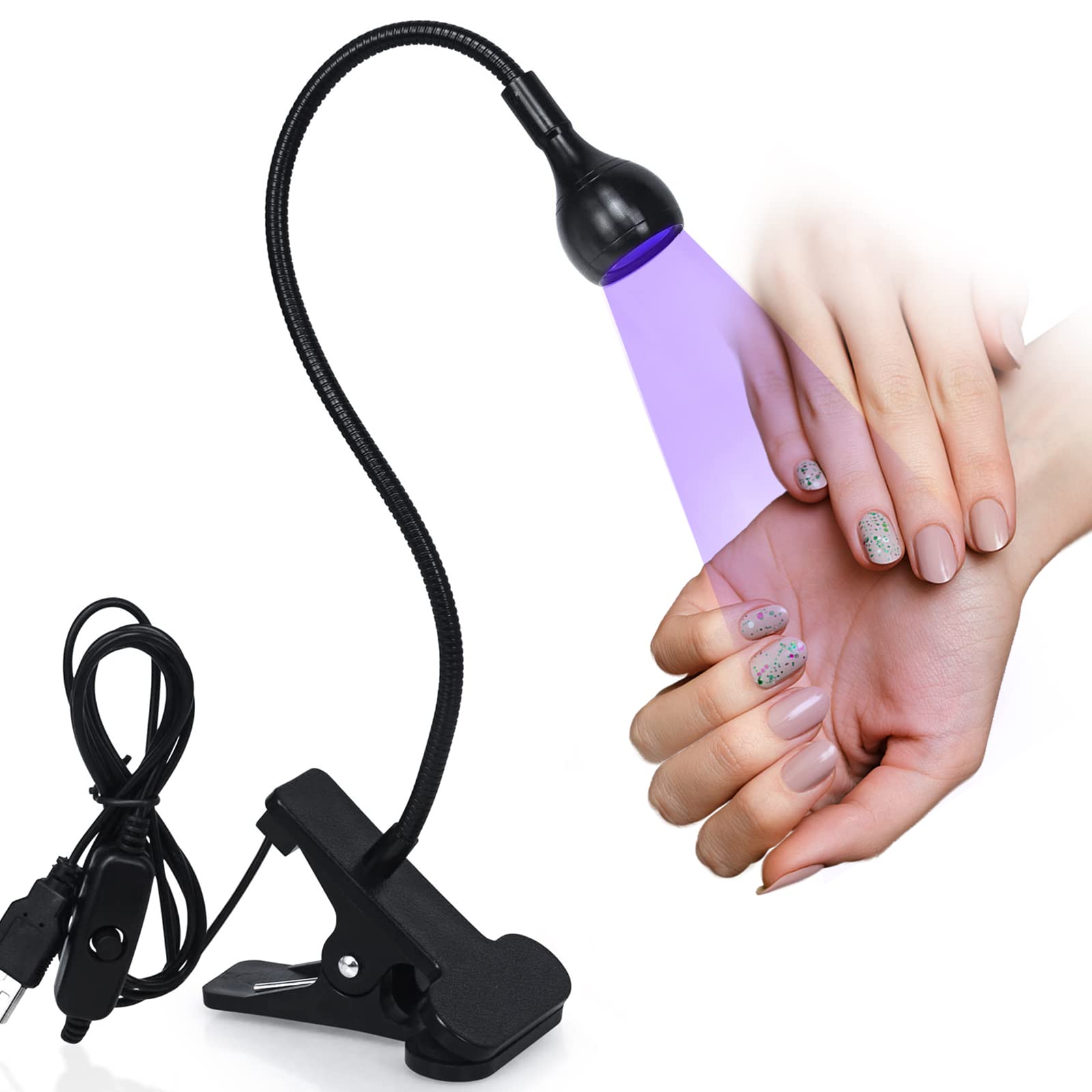 Professional LED UV Nail Lamp for Gel Polish - Portable Flexible Gooseneck Design - Perfect for Home Manicures, Salon Use & Travel Nail Care