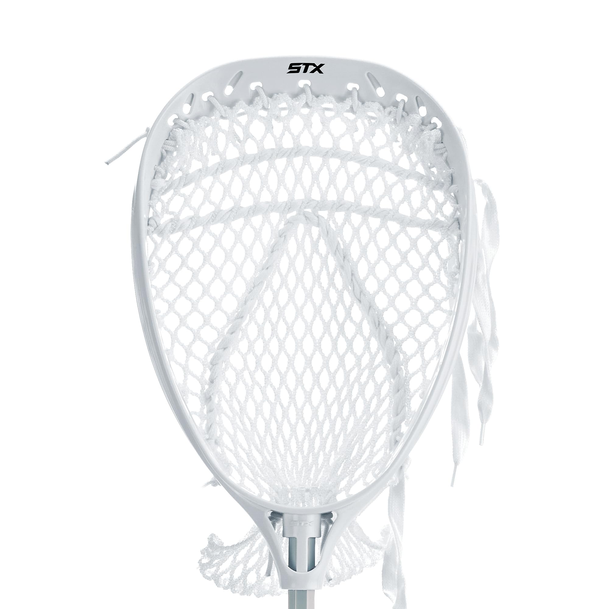 STX Fiddle STX 3-Player Lacrosse Game Set - Includes 2 Field Player Sticks, 1 Goalie Stick, Mini Goal & Balls (White/Grey) - Perfect for Backyard Games, Team Practice & Youth Sports Training