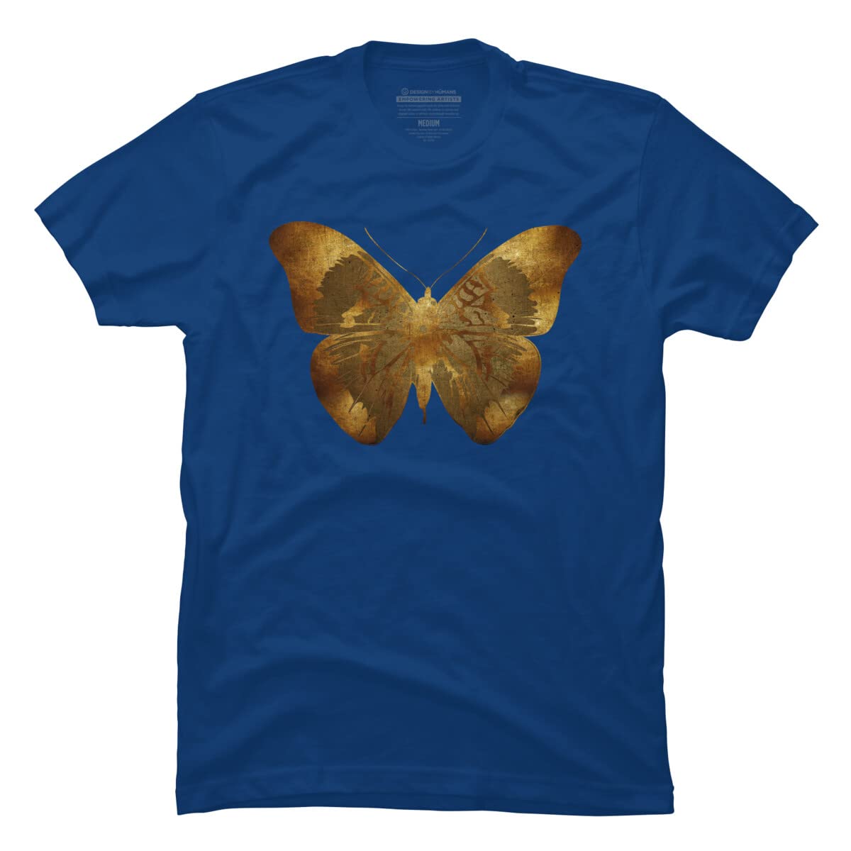Design By Humans Men's Iron Butterfly Graphic T-Shirt by Adamzworld - Soft Cotton Tee for Casual Wear & Rock Music Fans - Perfect for Concerts, Gifts & Everyday Street Style