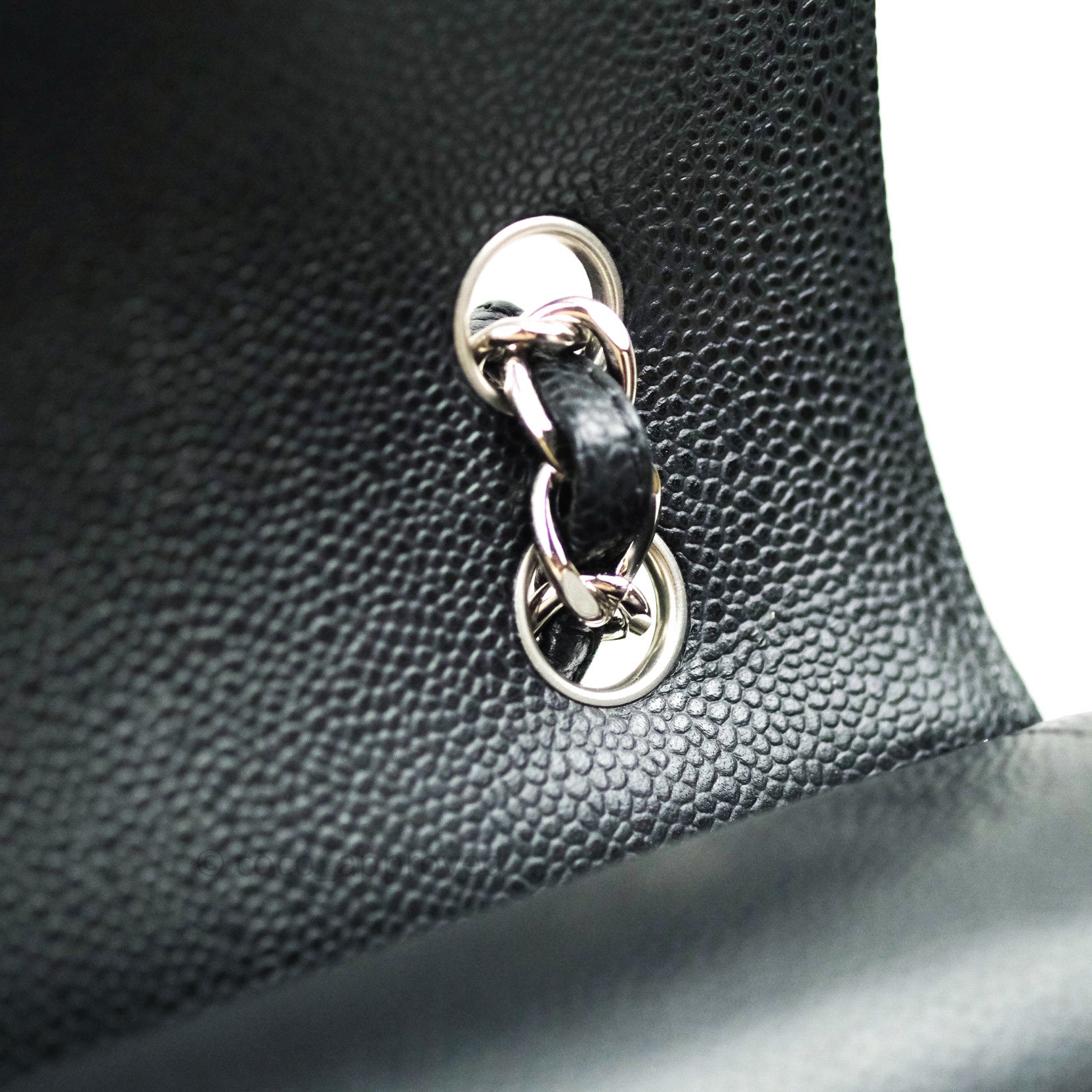 Chanel Classic Jumbo Double Flap Maxi Bag in Black Caviar Leather with Silver Hardware - Luxury Designer Handbag for Women, Perfect for Work, Evening Events & Special Occasions