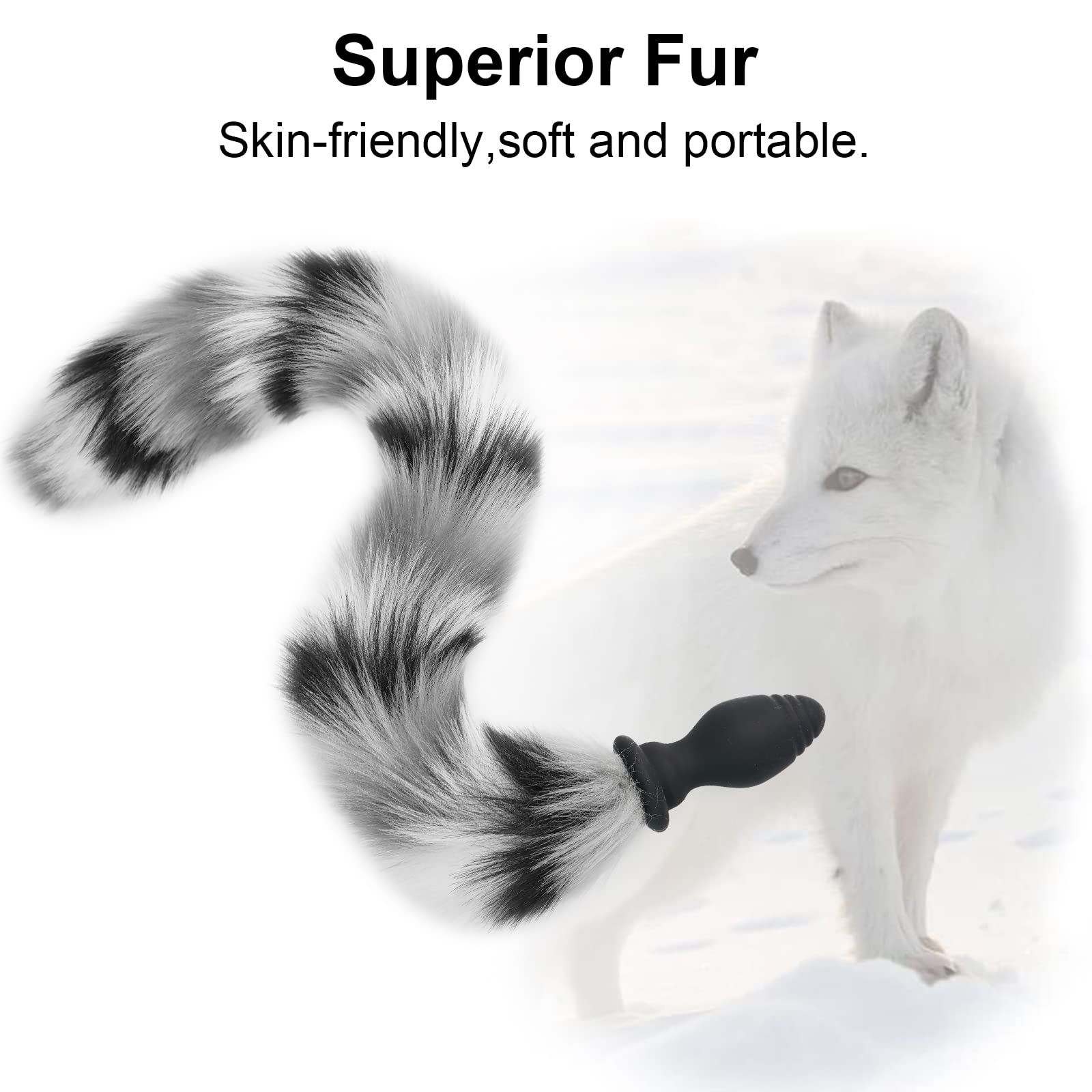 Fox Tail Butt Plug - Smooth Long Fox Tail Anal Toy for Role Play & Cosplay, Animal Tail Anal Plug for Women & Couples - Perfect for Flirting, Fantasy Play & Costume Parties - Mix Colors