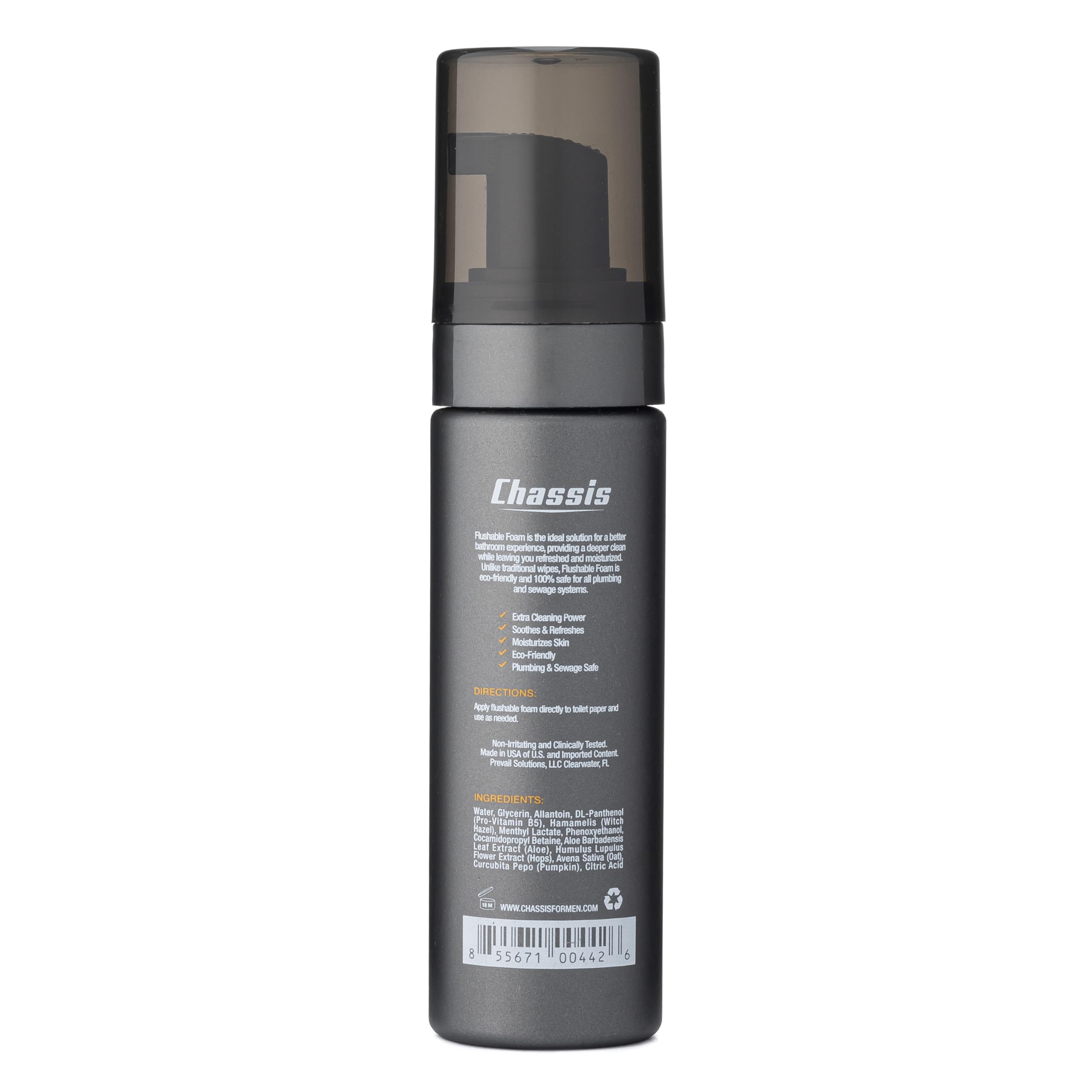 Premium Chassis Gift Set with Flushable Foam, Body Powder & Shower Primer - Gentle Body Wash & Flushable Wipe Alternative for Sensitive Skin - Perfect for Post-Workout, Travel & Daily Hygiene Care