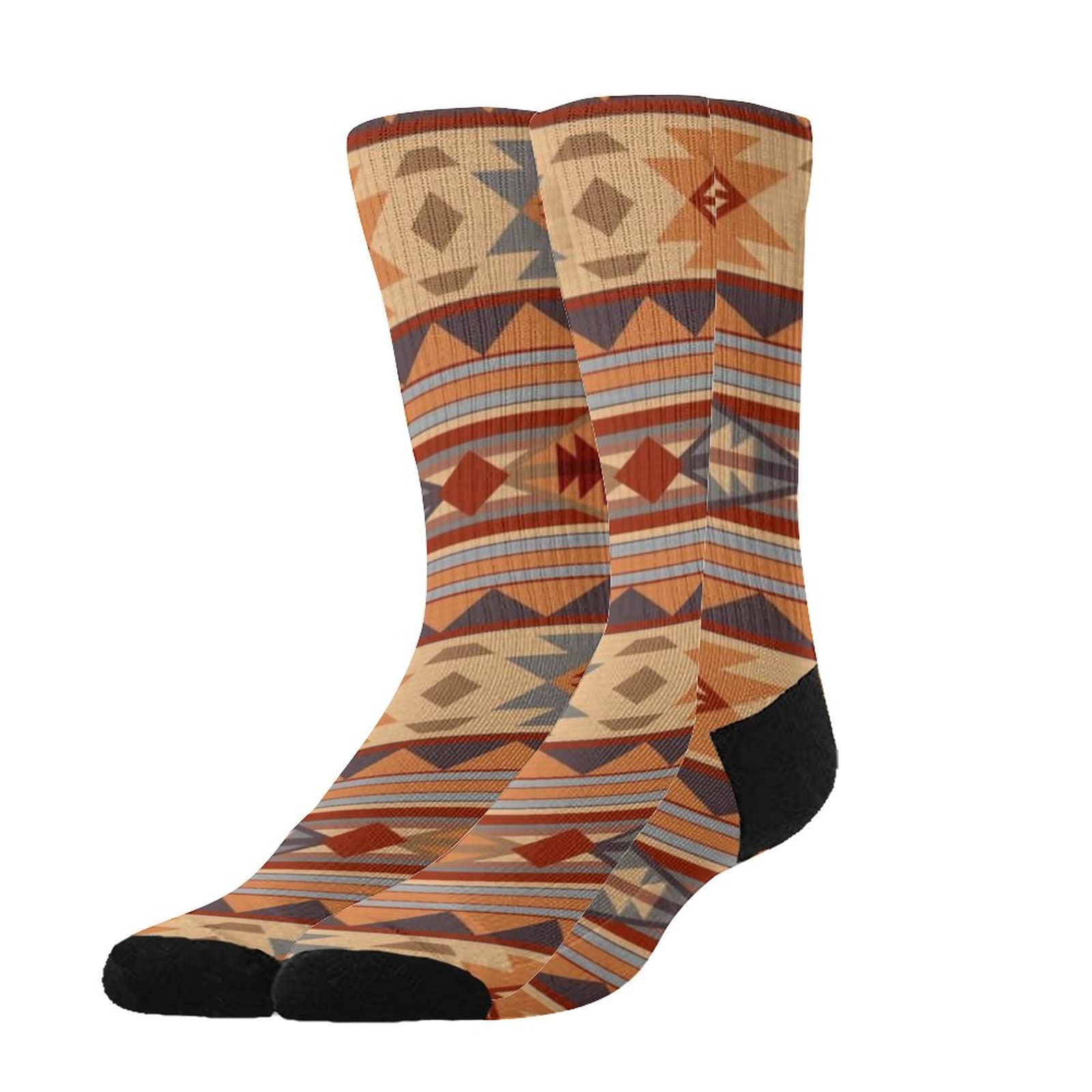 Vintage Luxury Polyester Socks - Soft Fuzzy Crew Socks for Women & Men - Perfect for Running, Hiking & Casual Wear