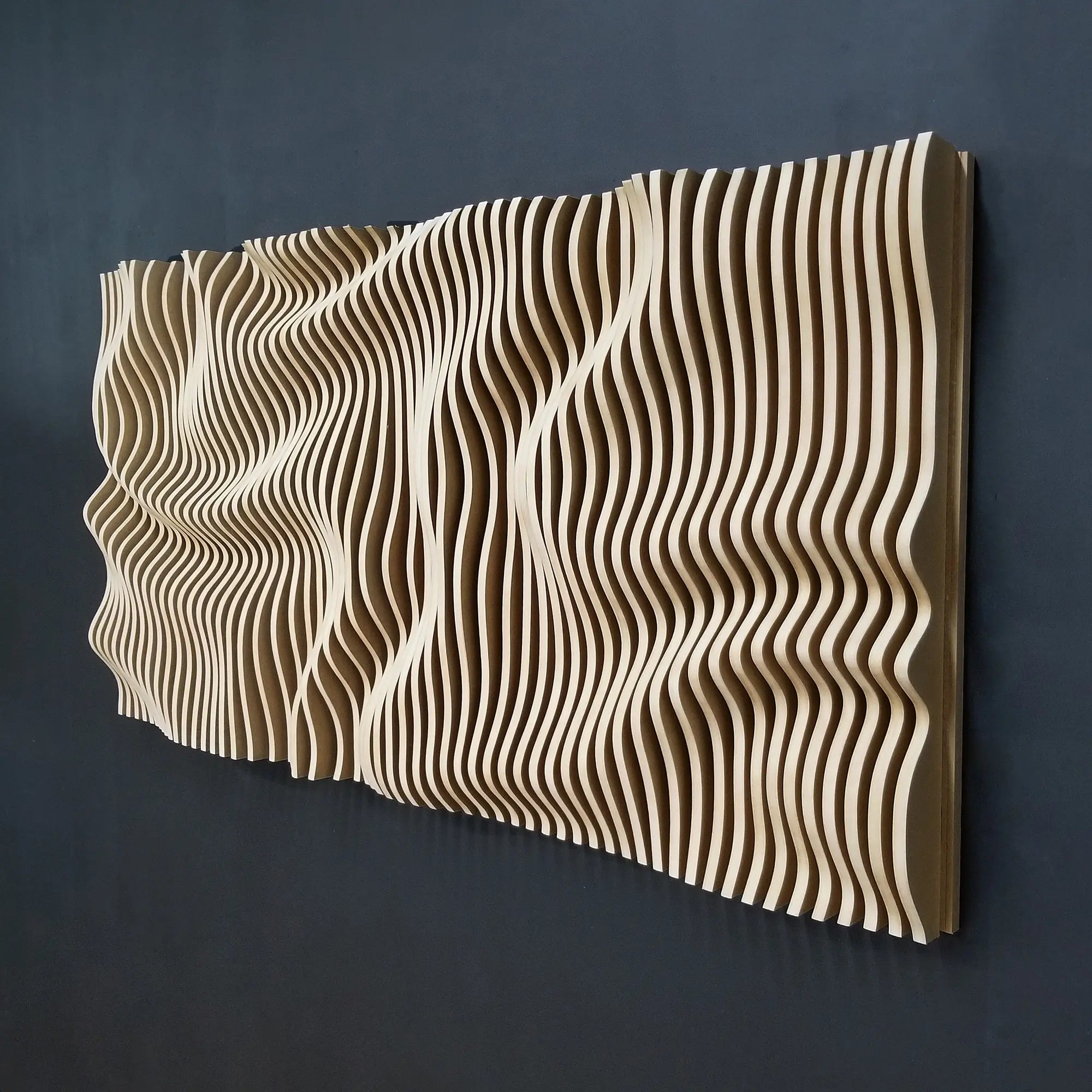 Abstract Wavy Parametric 3D Wall Art Decor - Modern Lava-Inspired Sculpture for Living Room, Bedroom & Office Decoration