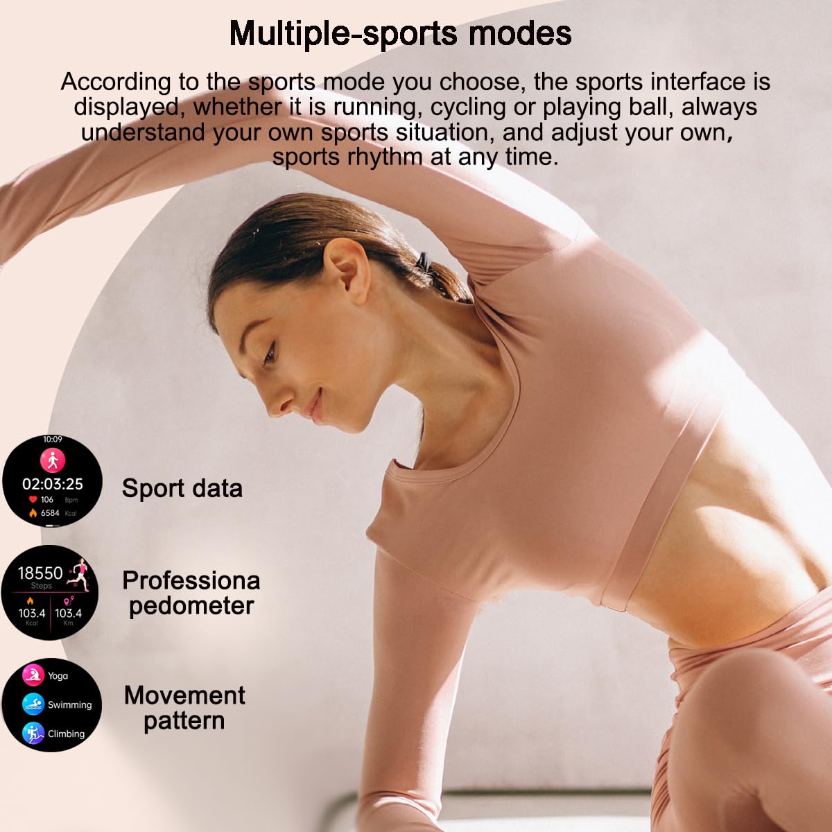 Smart Watch for Women with Call Function - Fitness Tracker for iOS & Android, 1.19