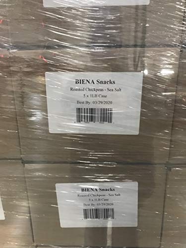 Biena Sea Salt Roasted Chickpeas - Healthy Crunchy Snack, 5lb Bulk Pack (1 Count) | High Protein Vegan Snacks for Work, Travel & On-the-Go