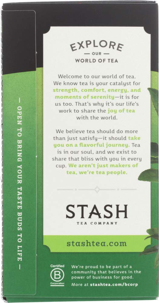 Organic Premium Green Tea Bags - 20 Count | Antioxidant-Rich Loose Leaf Tea for Weight Loss & Detox | Perfect for Morning Energy & Relaxation