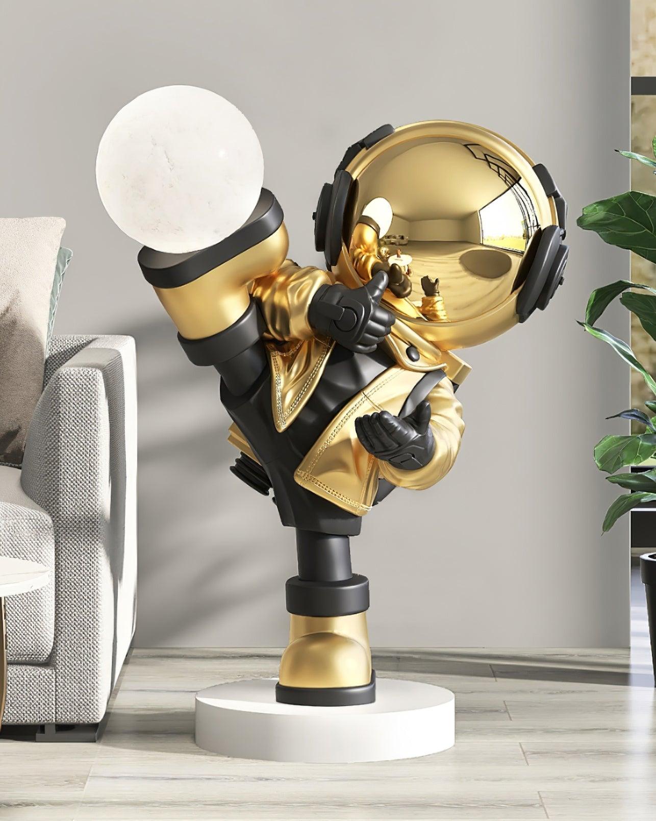 Effort Astronaut Rechargeable LED Floor Lamp with Built-in Battery - Modern Lighting for Living Room, Bedroom, or Office Space