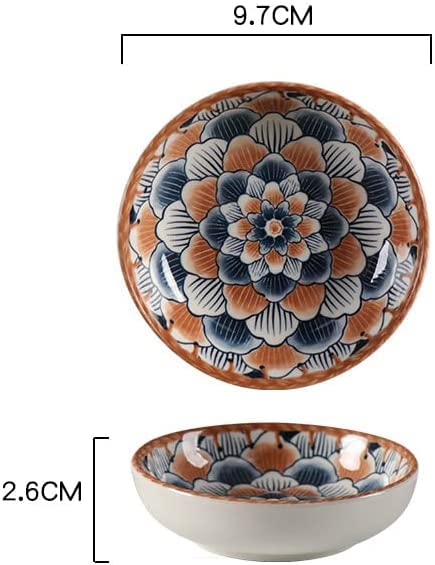TuYines 6-Piece Porcelain Tapas Dishes Set - 10cm Small Ceramic Bowls for Snacks, Sauces, Sushi & Soy Dipping | Perfect for Entertaining, Appetizer Serving & Home Dining Decor