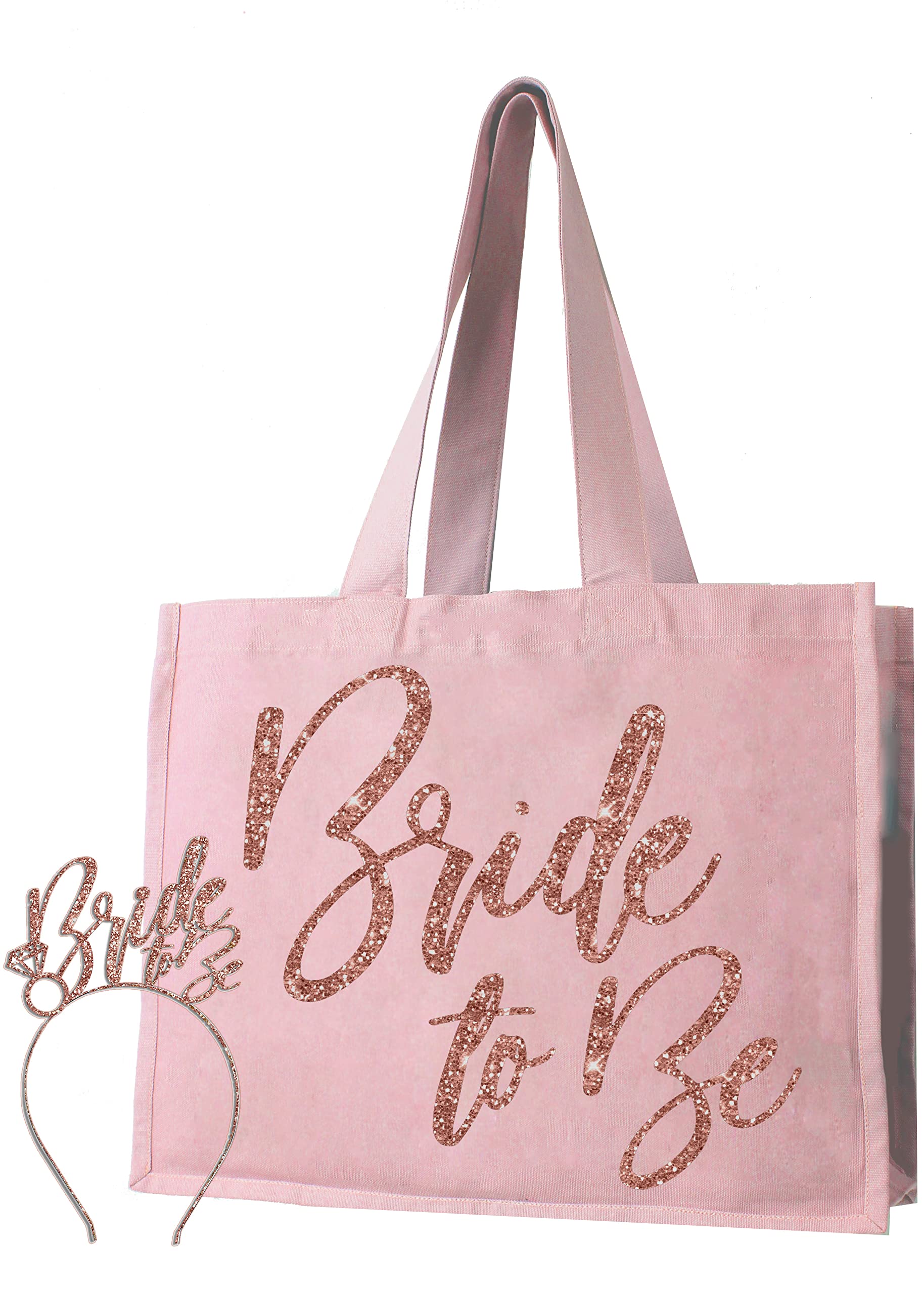 Rose Gold Bridal Party Tote Bags - Large 18