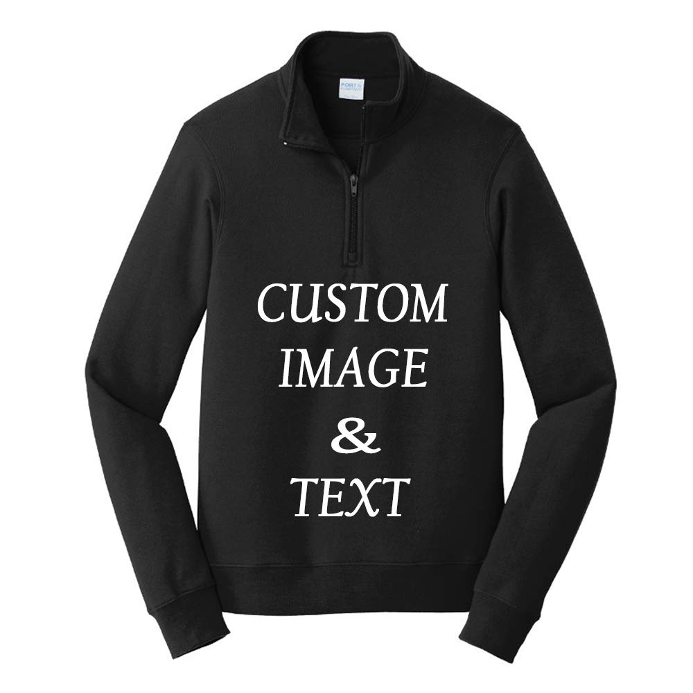 Custom Personalized Sweatshirt Pullover - Design Your Own Hoodie with Upload Image & Text - Choose Custom Colors - Perfect for Gifts, Family Reunions & Team Events