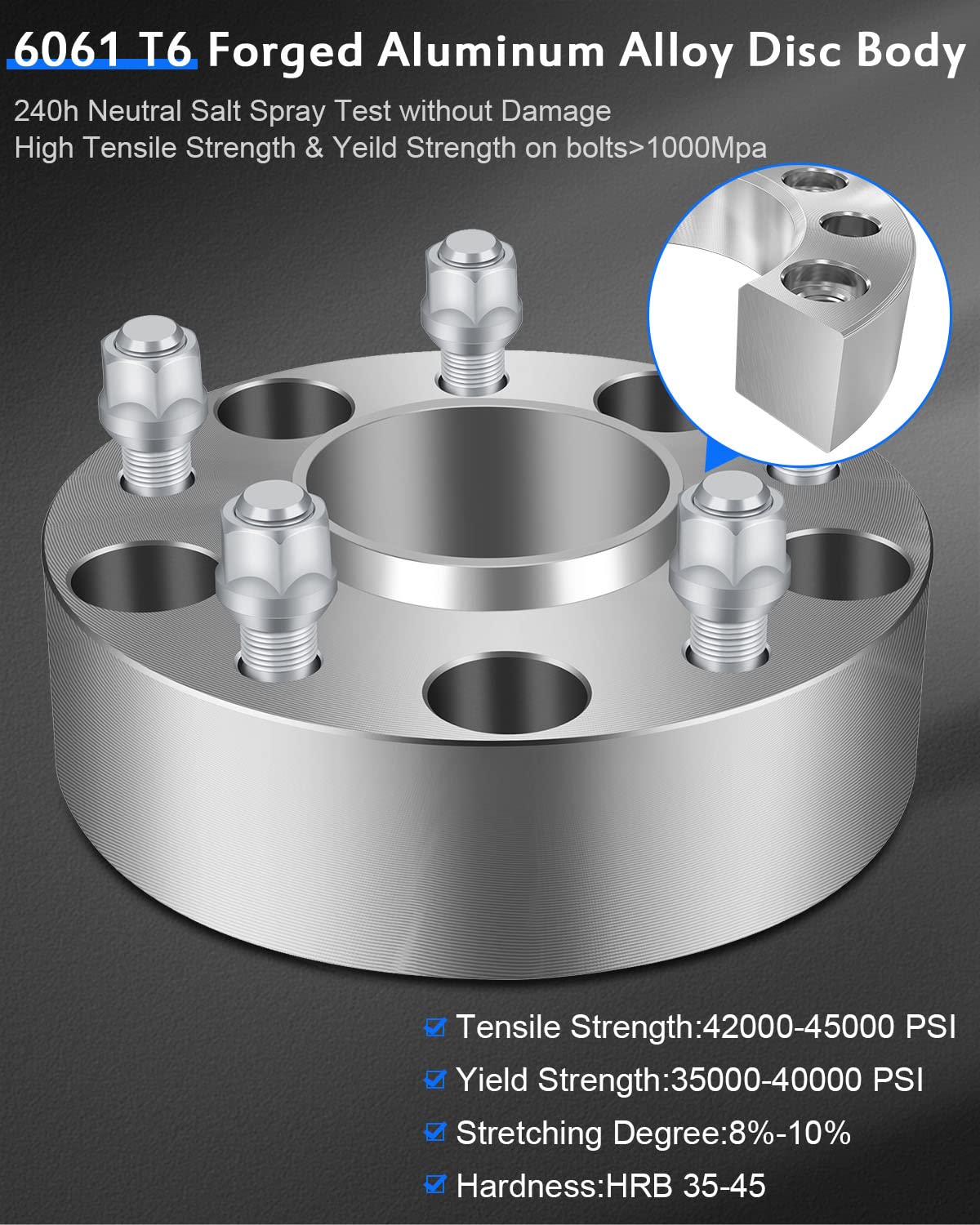 ECCPP 2PCS 5 Lug 50mm 5x139.7 Wheel Spacers 2 inch 5x5.5 to 5x5.5 - Compatible with 2004-2009 Dodge Durango, 2005-2010 Dodge Dakota, 2002-2010 Dodge Ram 1500 - Perfect for Off-Roading, Lifting, and Custom Wheel Fitment