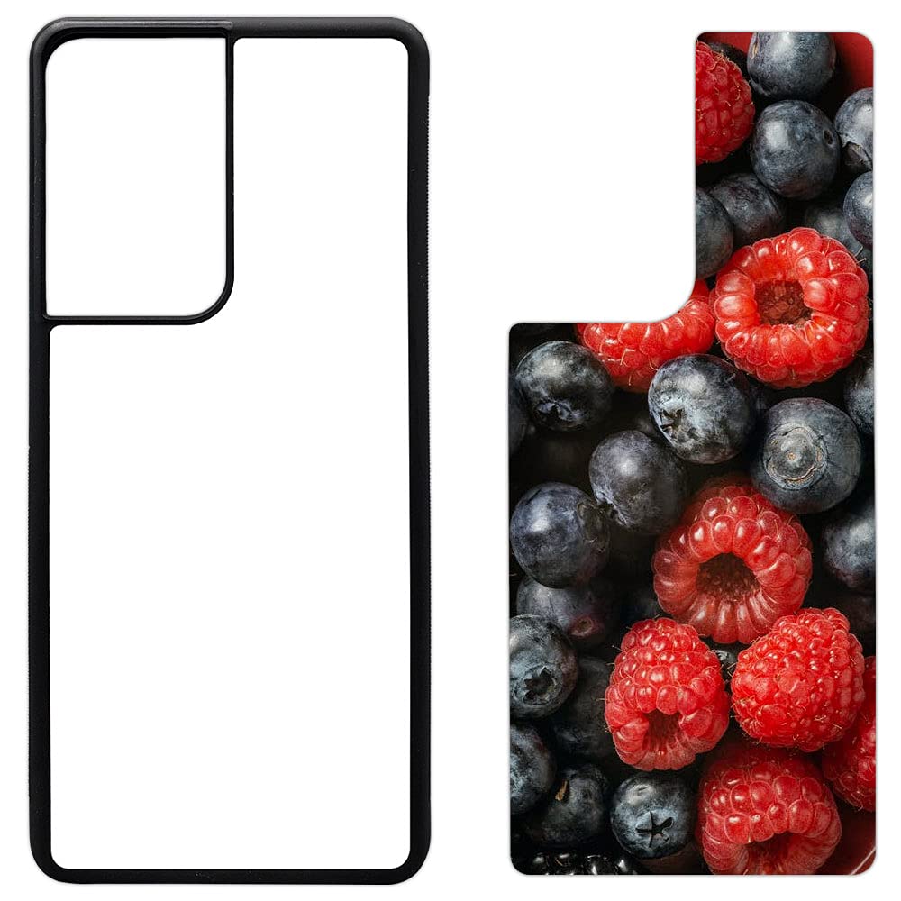 5 Pack Sublimation Phone Cases for Galaxy S21 Ultra - White Rubber Blank Printable Covers with Aluminum Inserts | DIY Custom Phone Case | Perfect for Personalized Gifts, Small Business & Craft Projects
