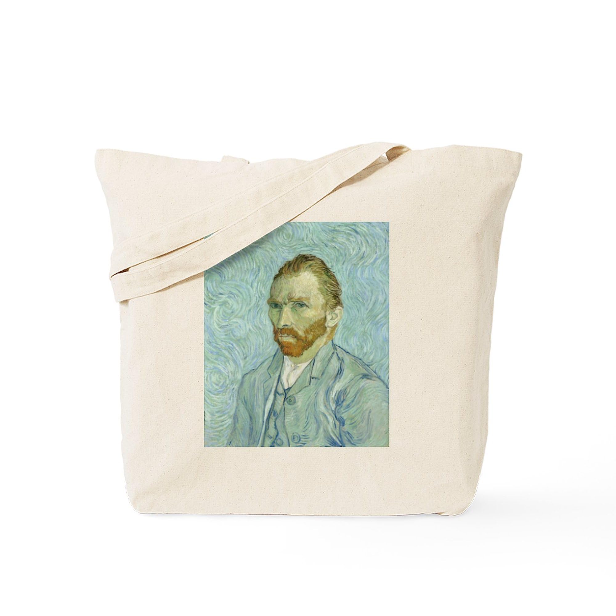 Vincent Van Gogh Irises Tote Bag - Natural Canvas Reusable Shopping Bag for Groceries, Beach & Everyday Use