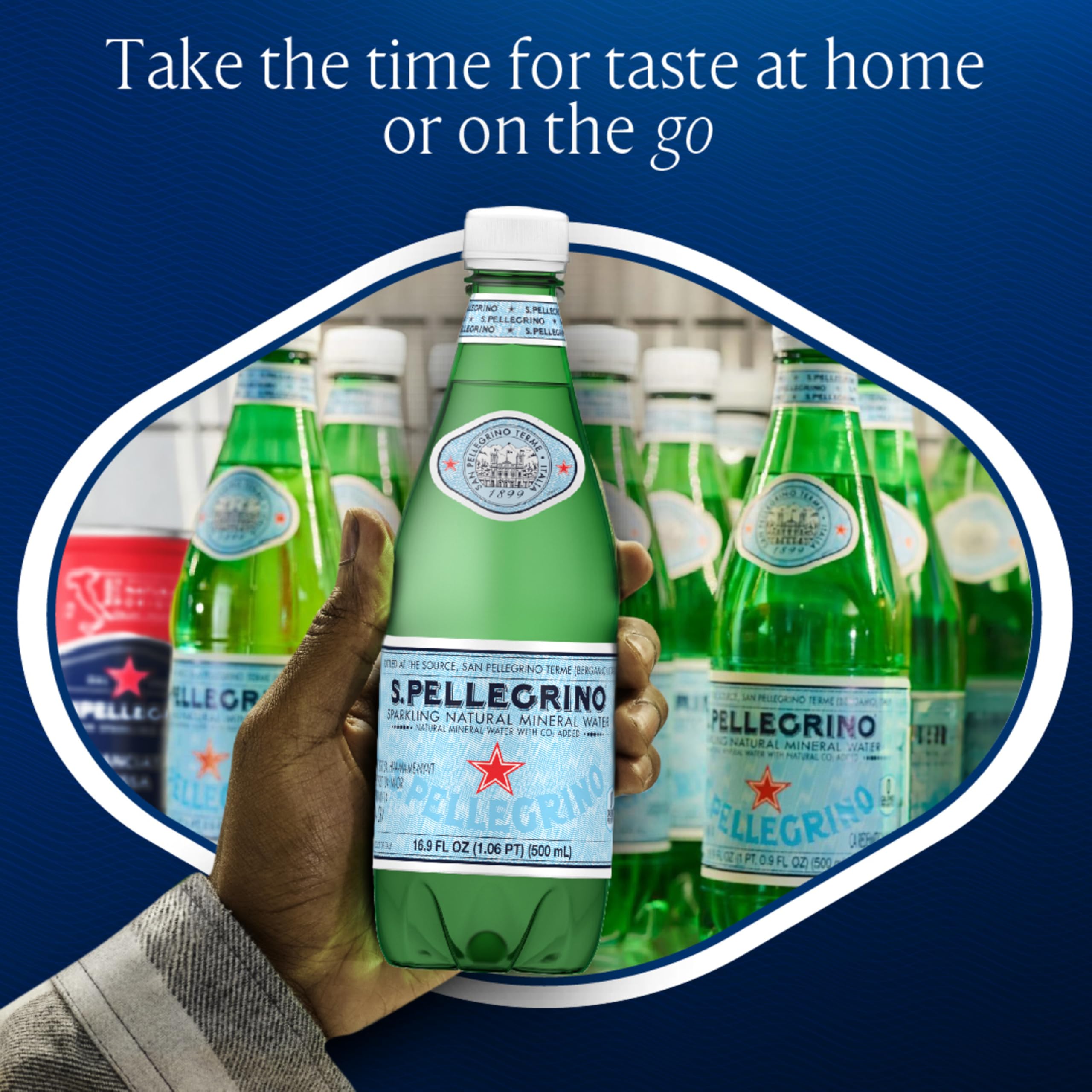 S.Pellegrino Sparkling Natural Mineral Water - 16.9 Fl Oz (12 Pack) Plastic Bottles | Premium Italian Carbonated Water for Parties, Restaurants & Home Refreshment