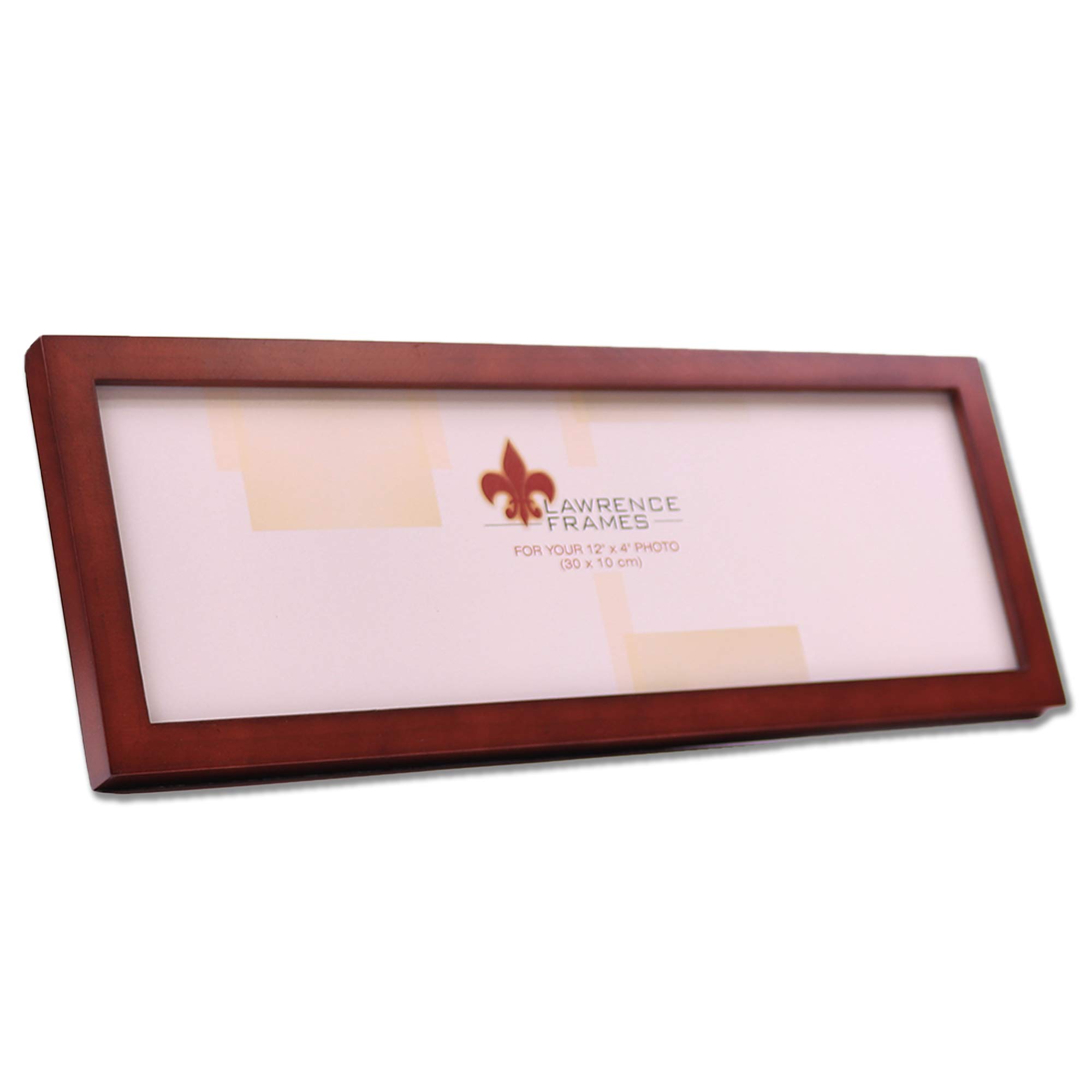 Lawrence Frames Standard Wood Picture Frame 4x12 Walnut - Perfect for Wall Art, Family Photos, and Home Decor